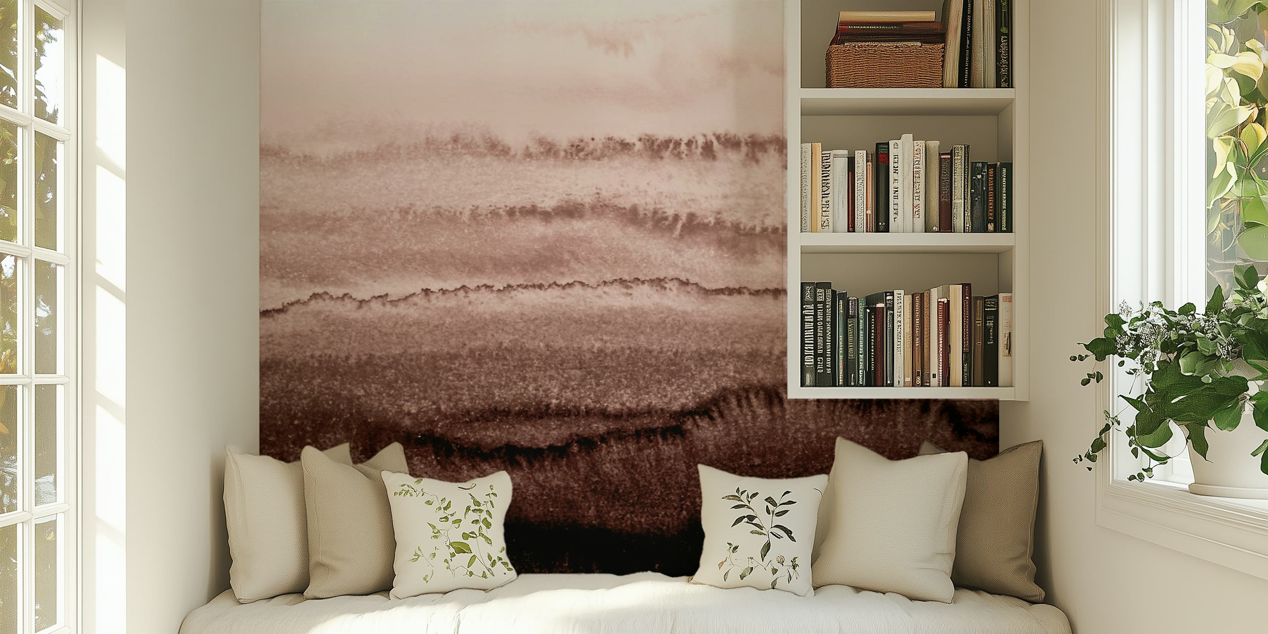 Withing The Tides Moccha Mousse Blush ταπετσαρία σε ένα δωμάτιο