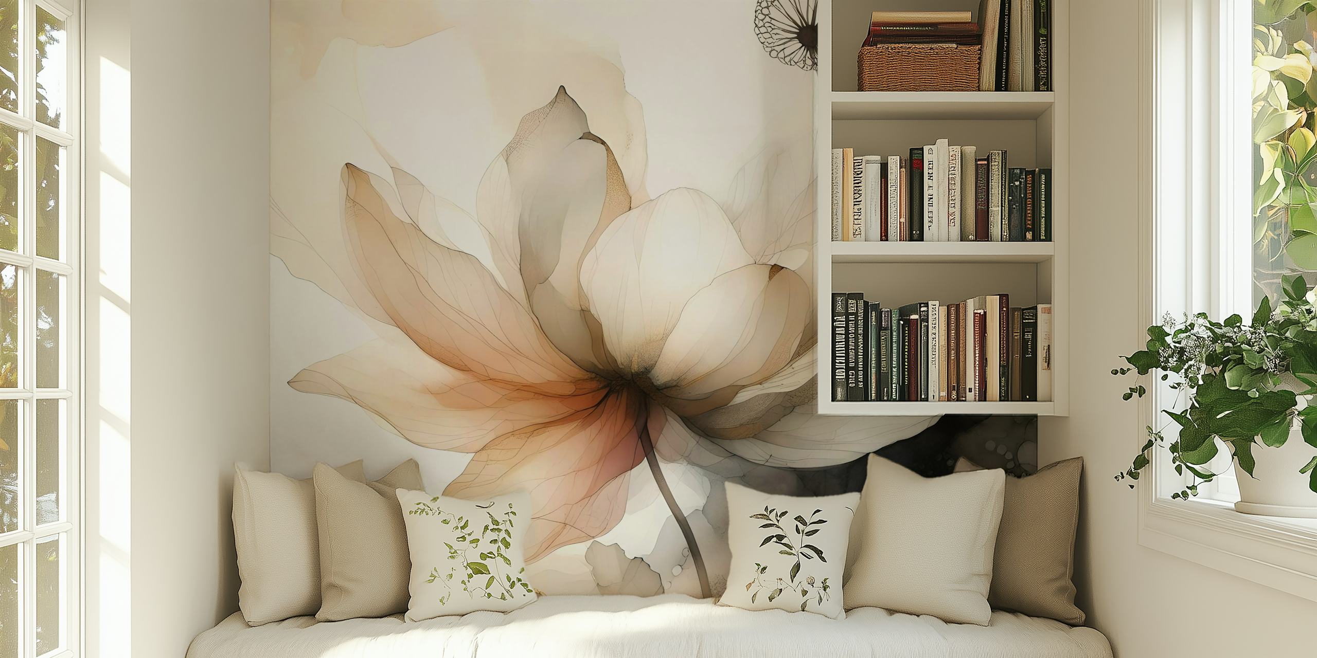 Lotus Botanica Dream behang in een kamer