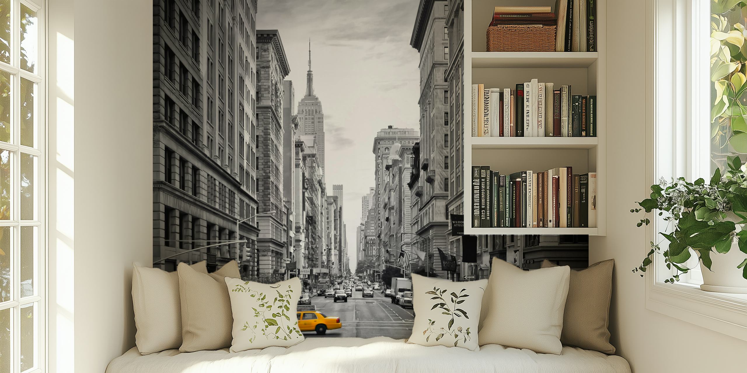 Murale Dettagliatamente Illustrato Di New York City Fifth Avenue