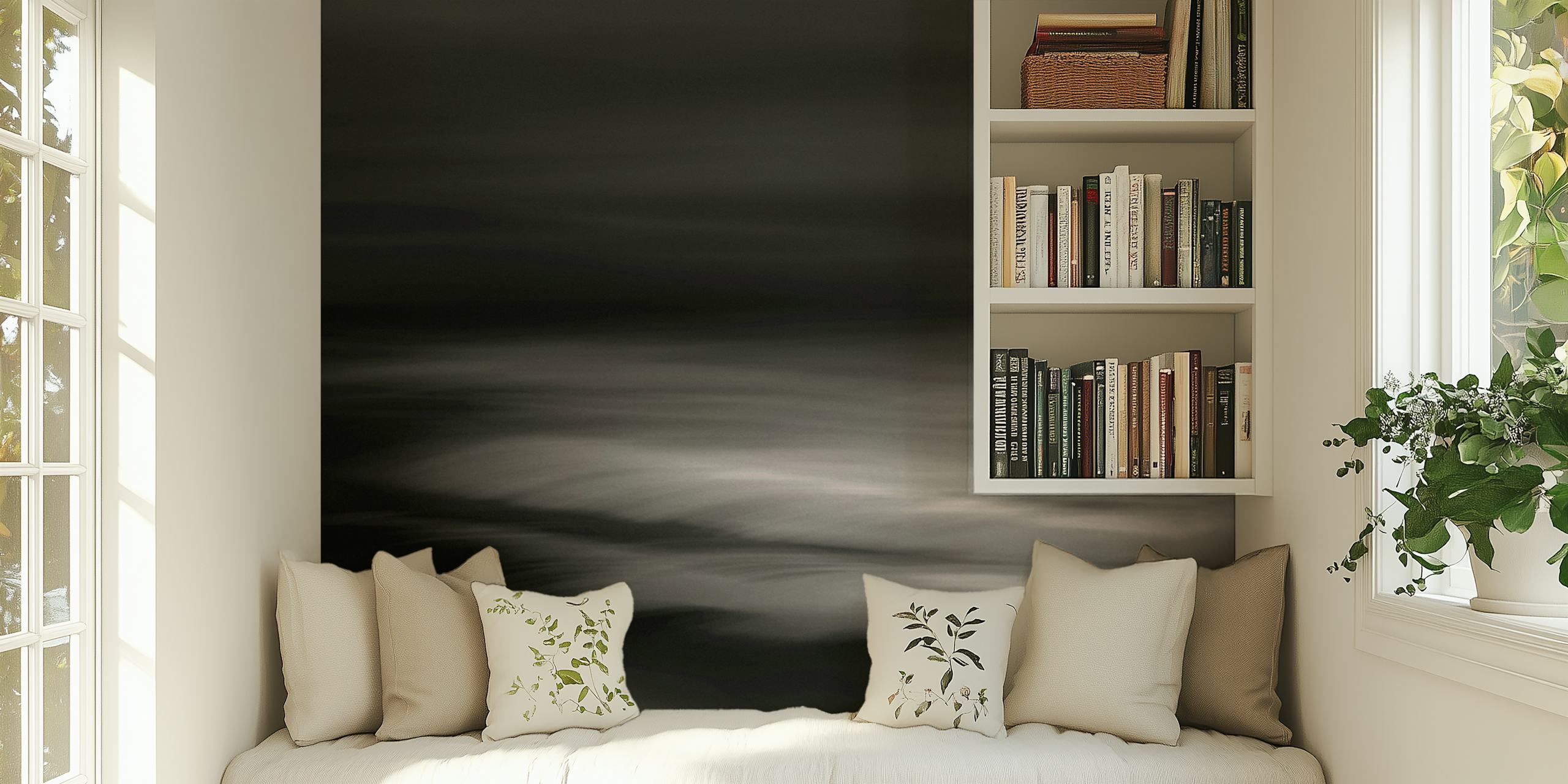 Whispering Tides behang in een moderne kamer