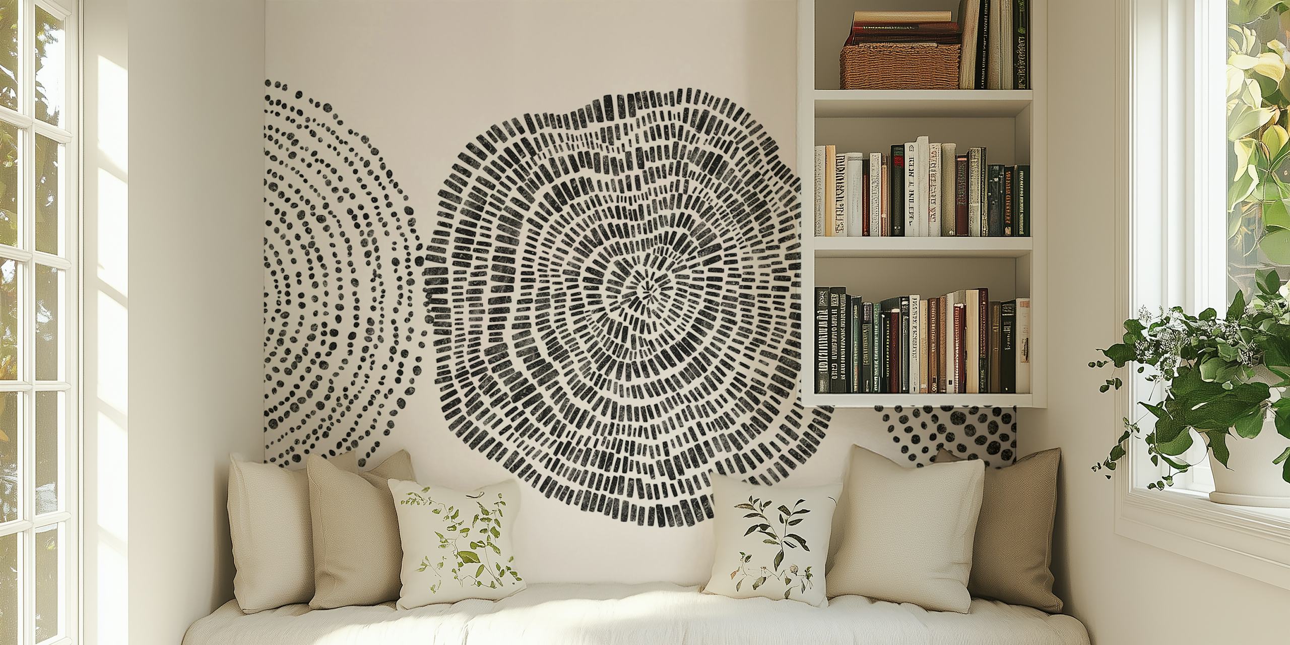 Tribal Circle III wallpaper in a room
