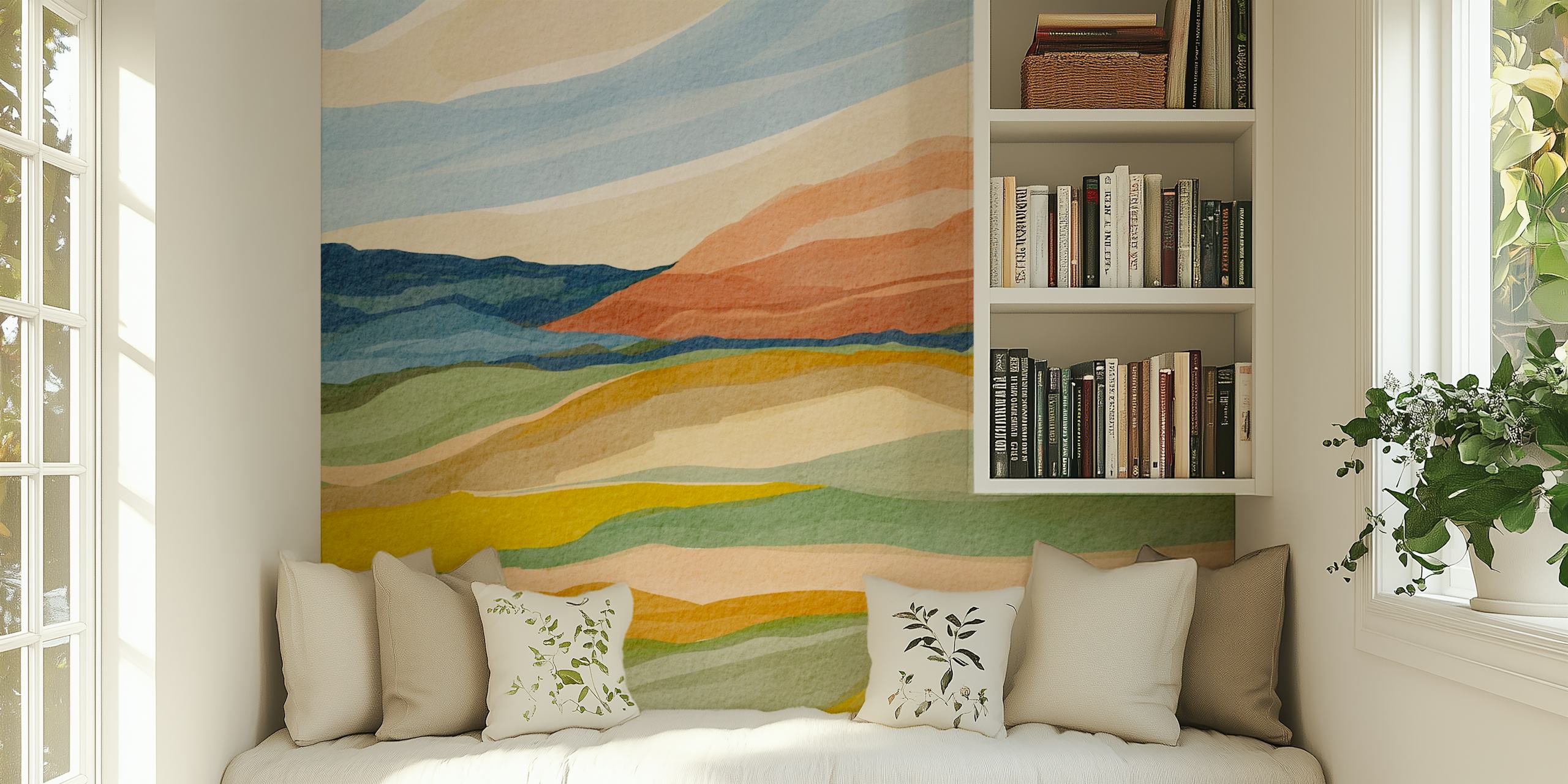 Soft Horizon Colorscape-tapet i et rum