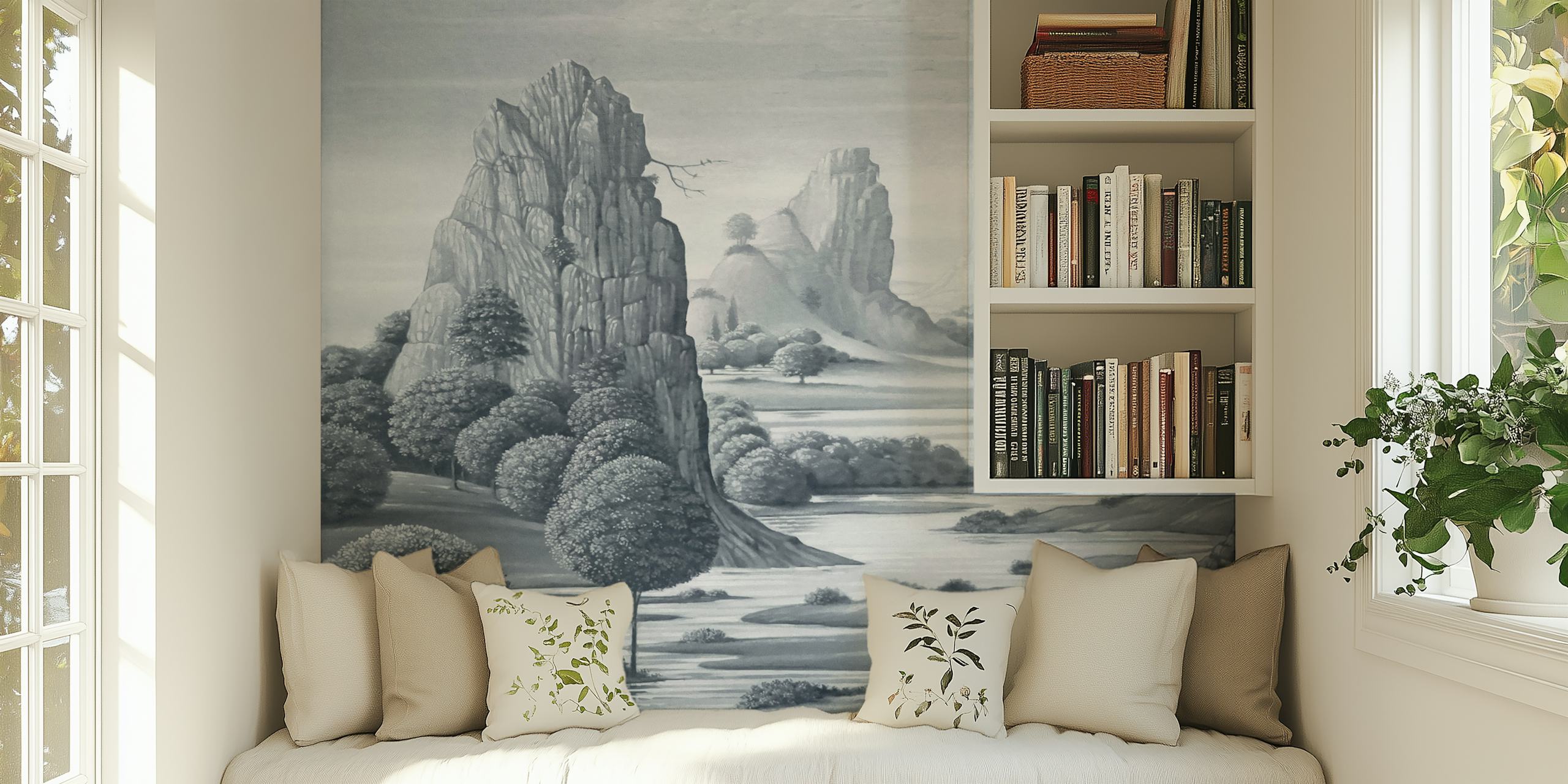 Peace River Valley behang in een kamer
