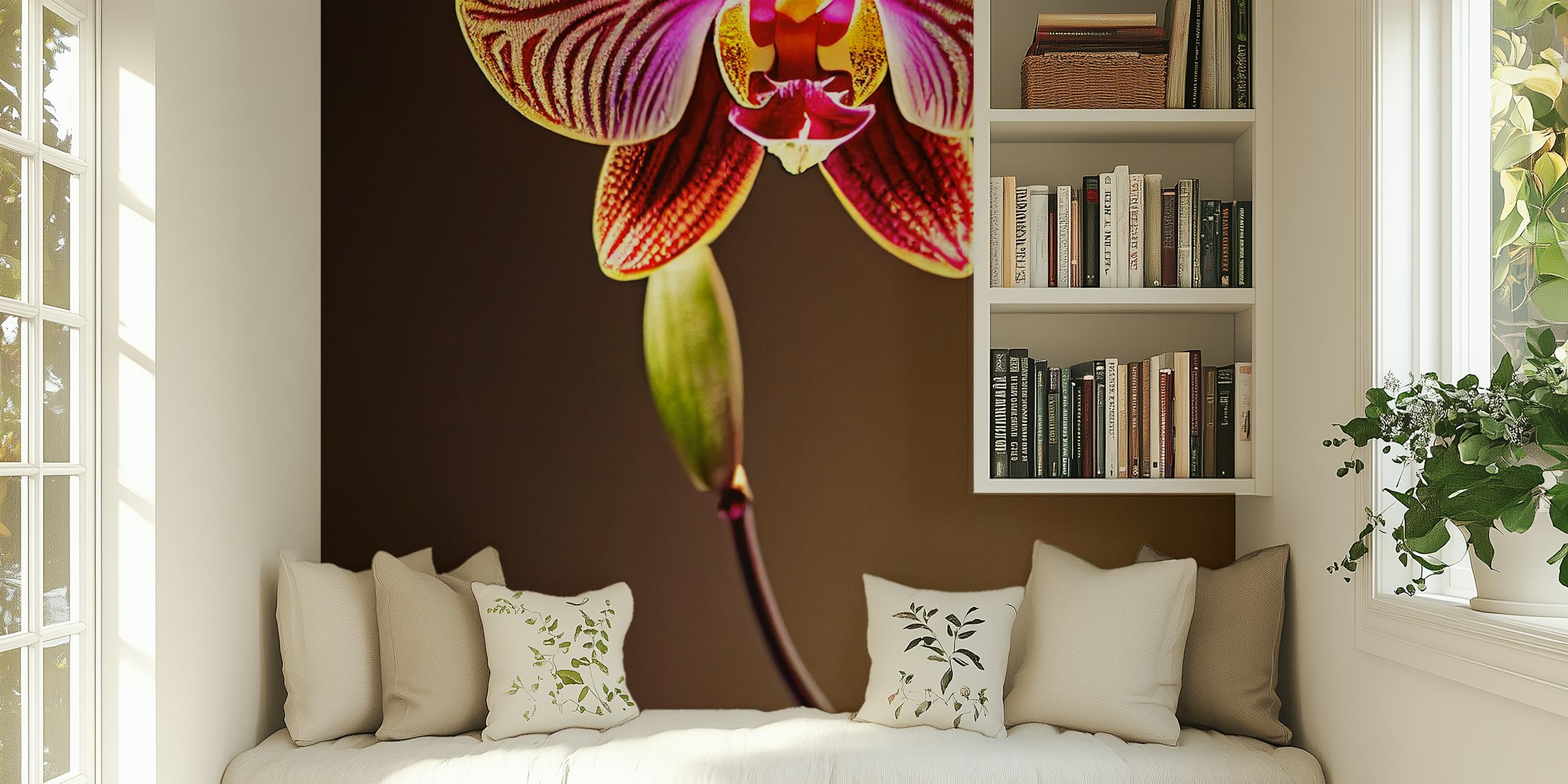 Papier peint Serene Orchid Radiance dans une pièce