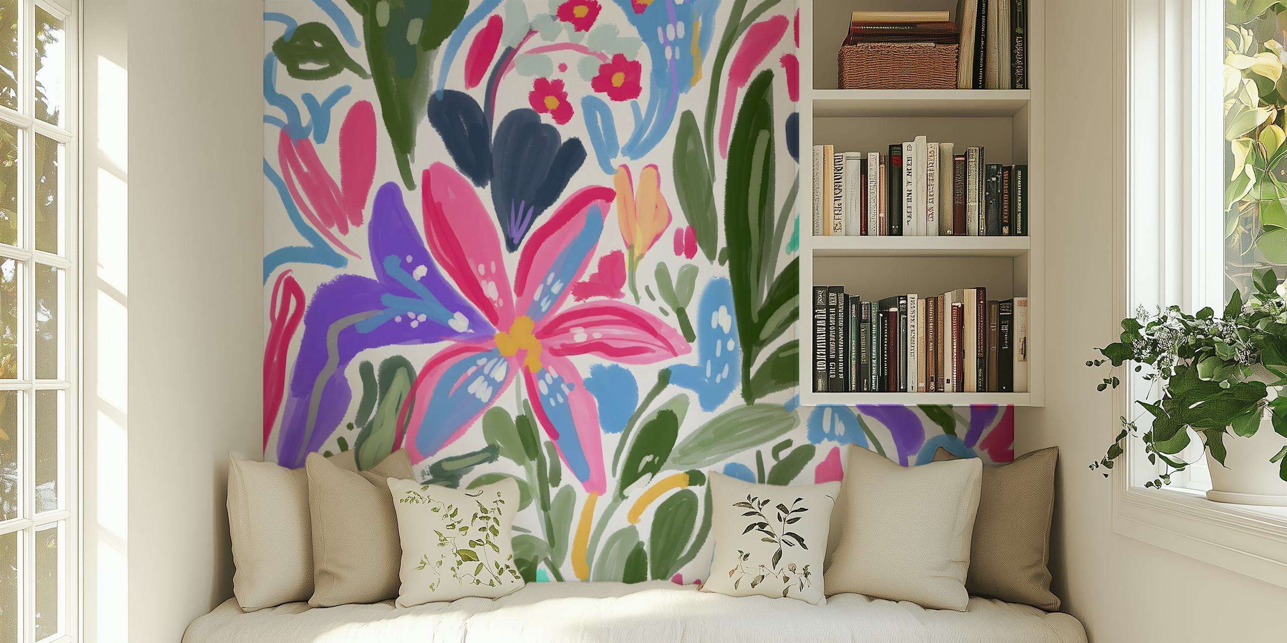 Ταπετσαρία Floral Fiesta Harmony σε ένα δωμάτιο