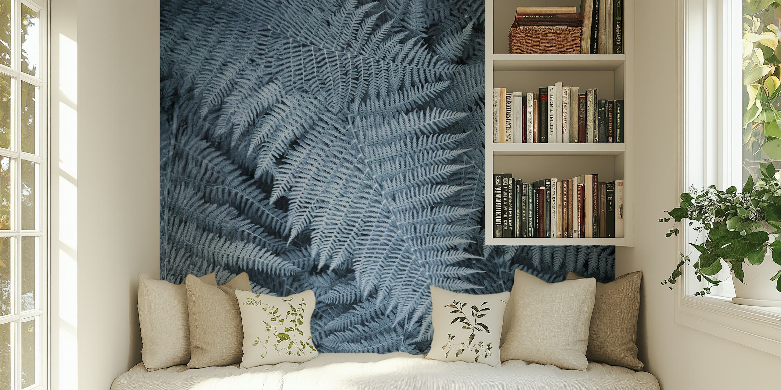 Frosted Fern Delight Tapete in einem Raum