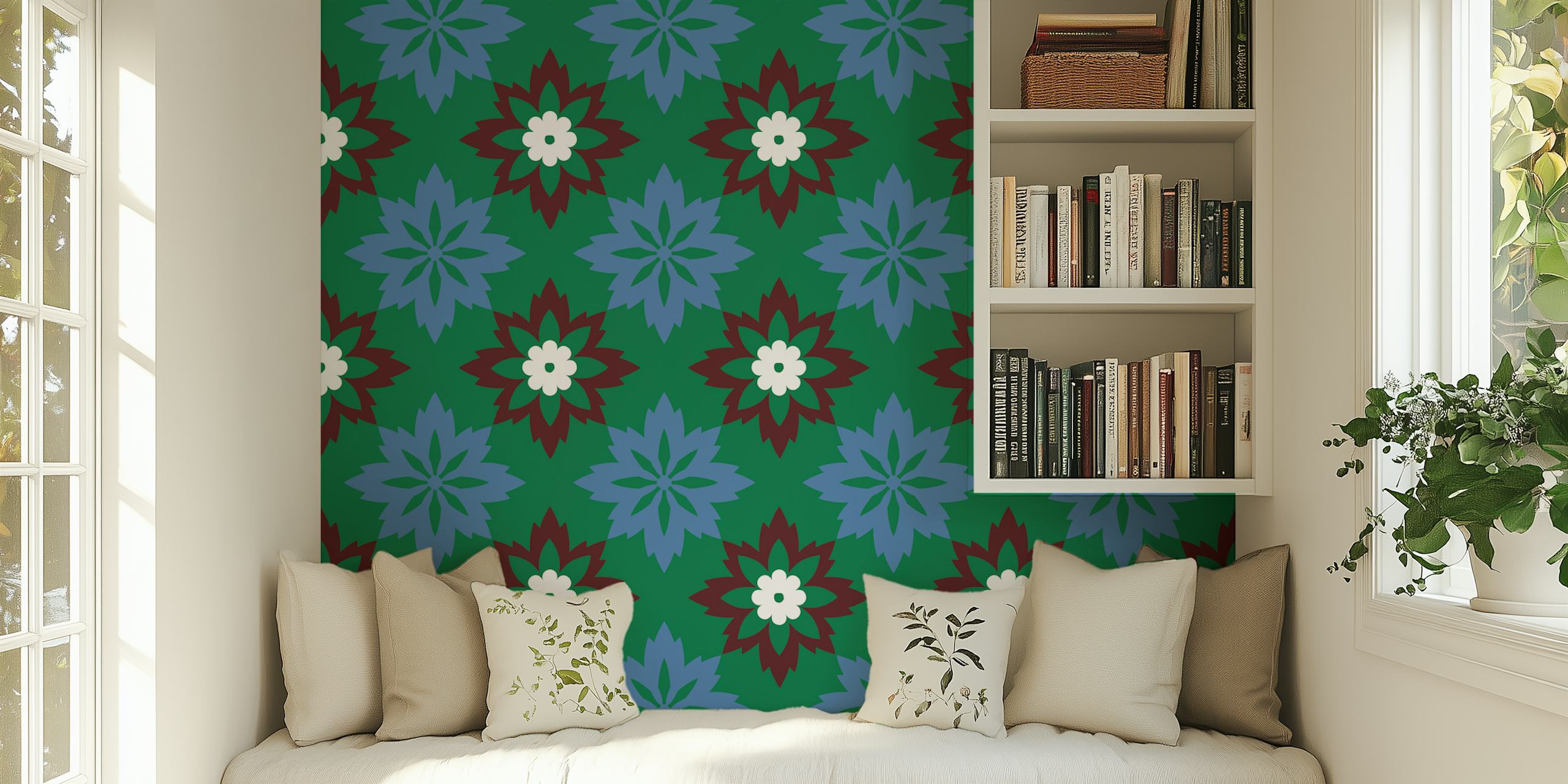 Emerald Garden Symphony wallpaper design