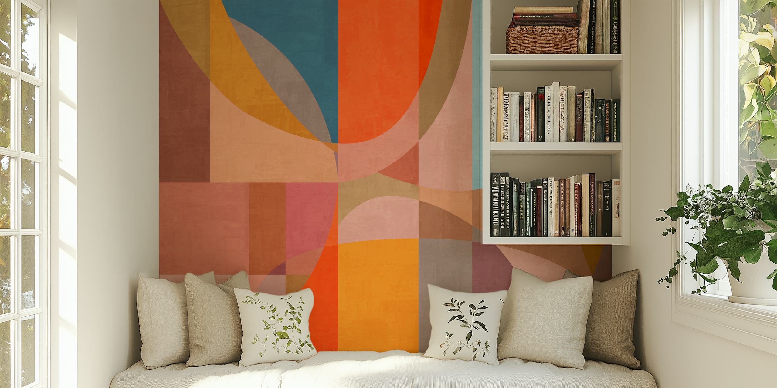Ταπετσαρία Mid Century Modern Fusion σε ένα δωμάτιο