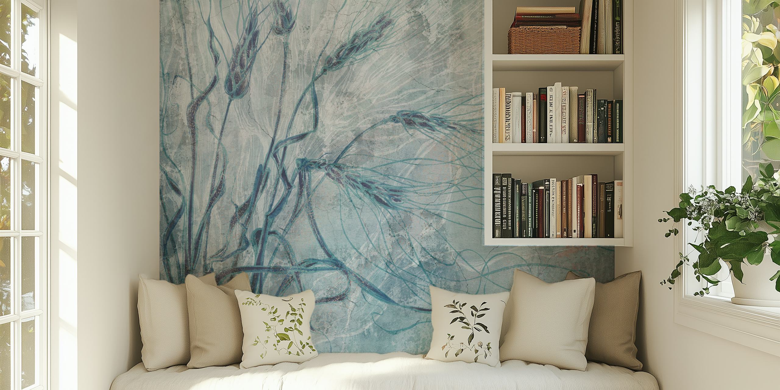 Ears of wheat 6 wallpaper in a room