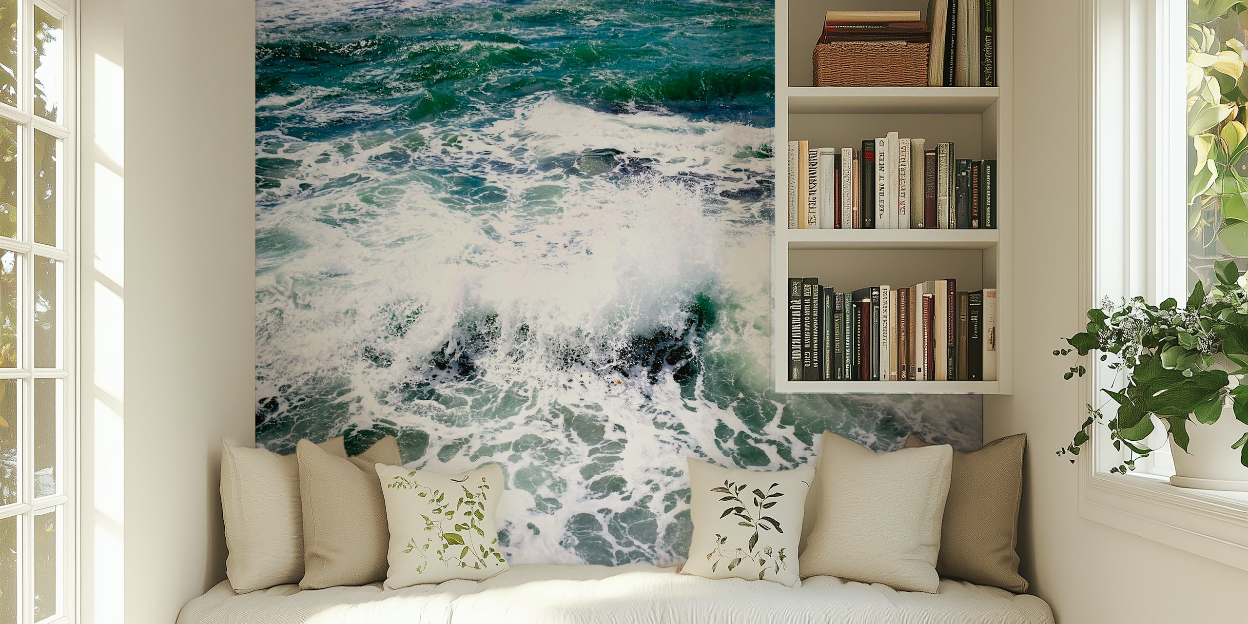Papel pintado White Splash en un interior elegante