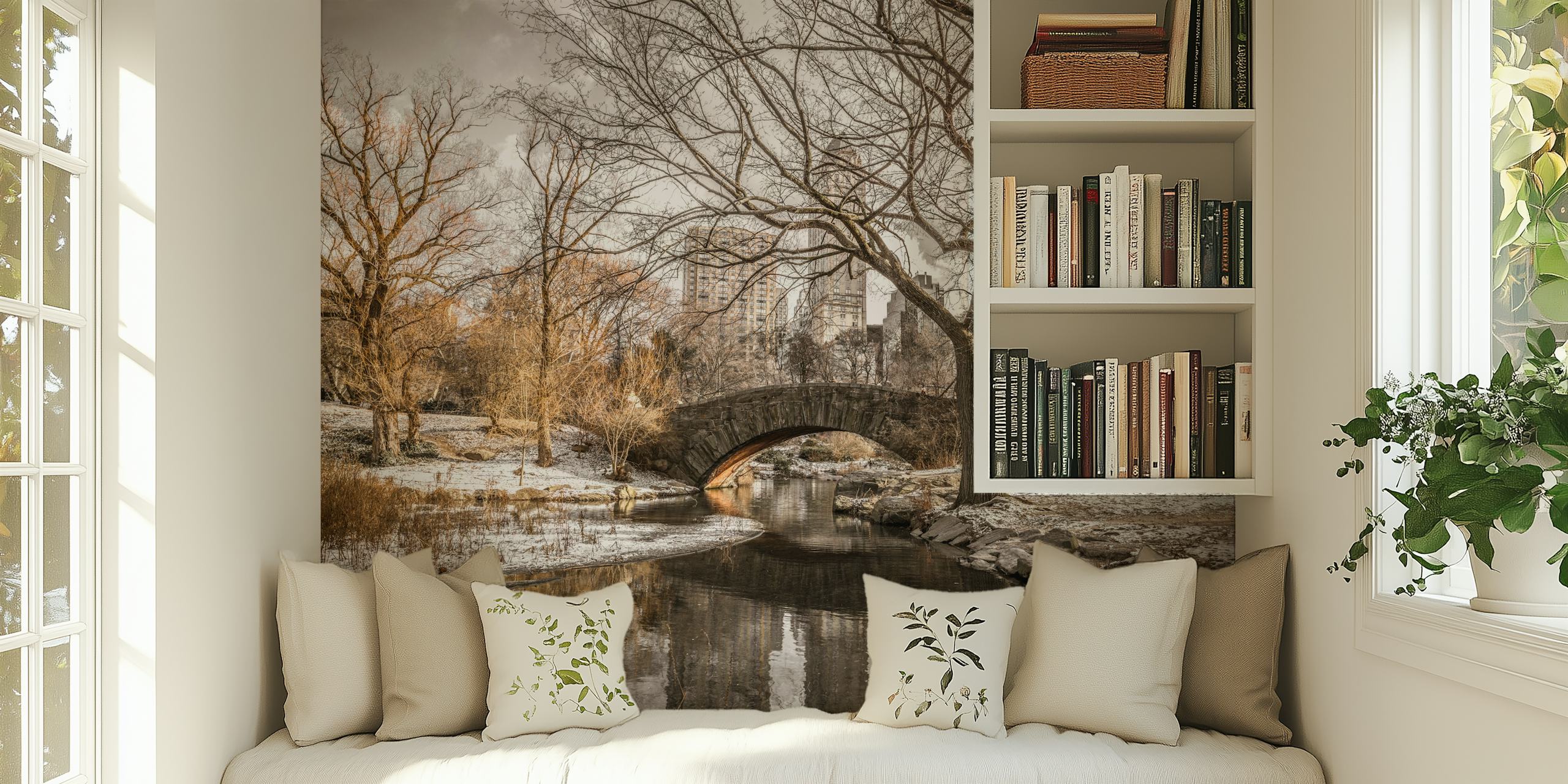 Central Park wallpaper design in a room