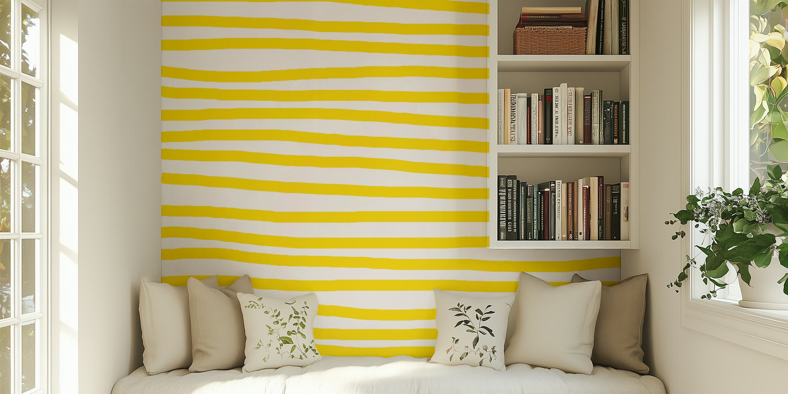 Helles IlluminatingYellow Stripes in einem Raum