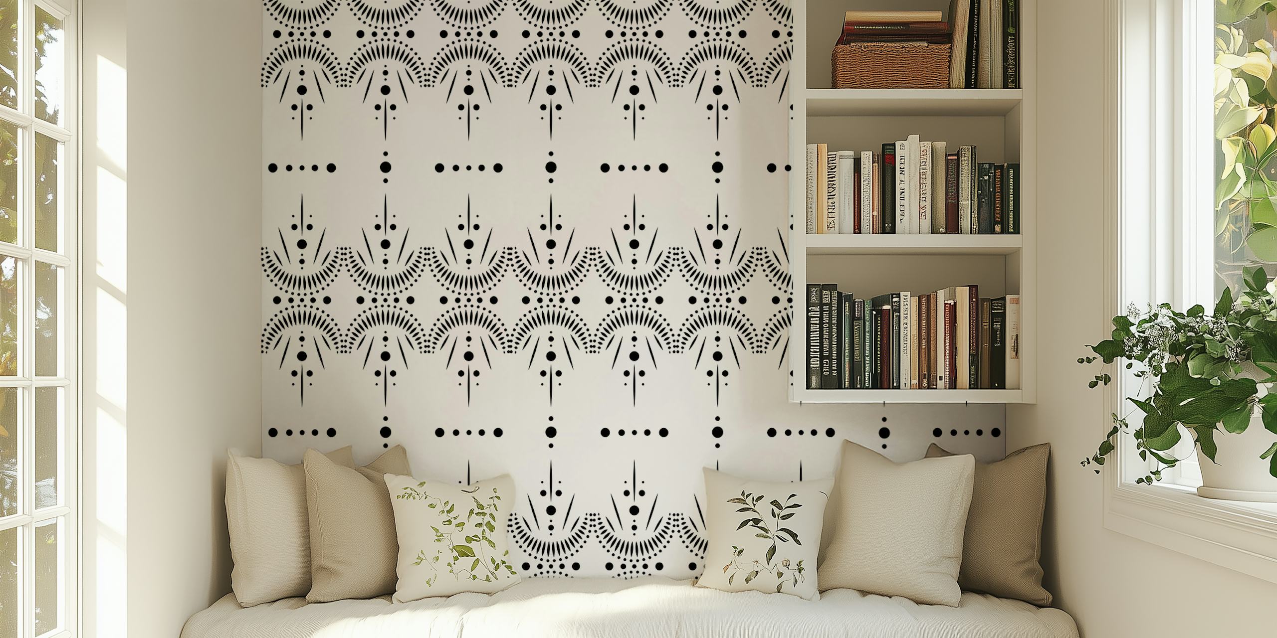 Half Moon wallpaper in a room setting