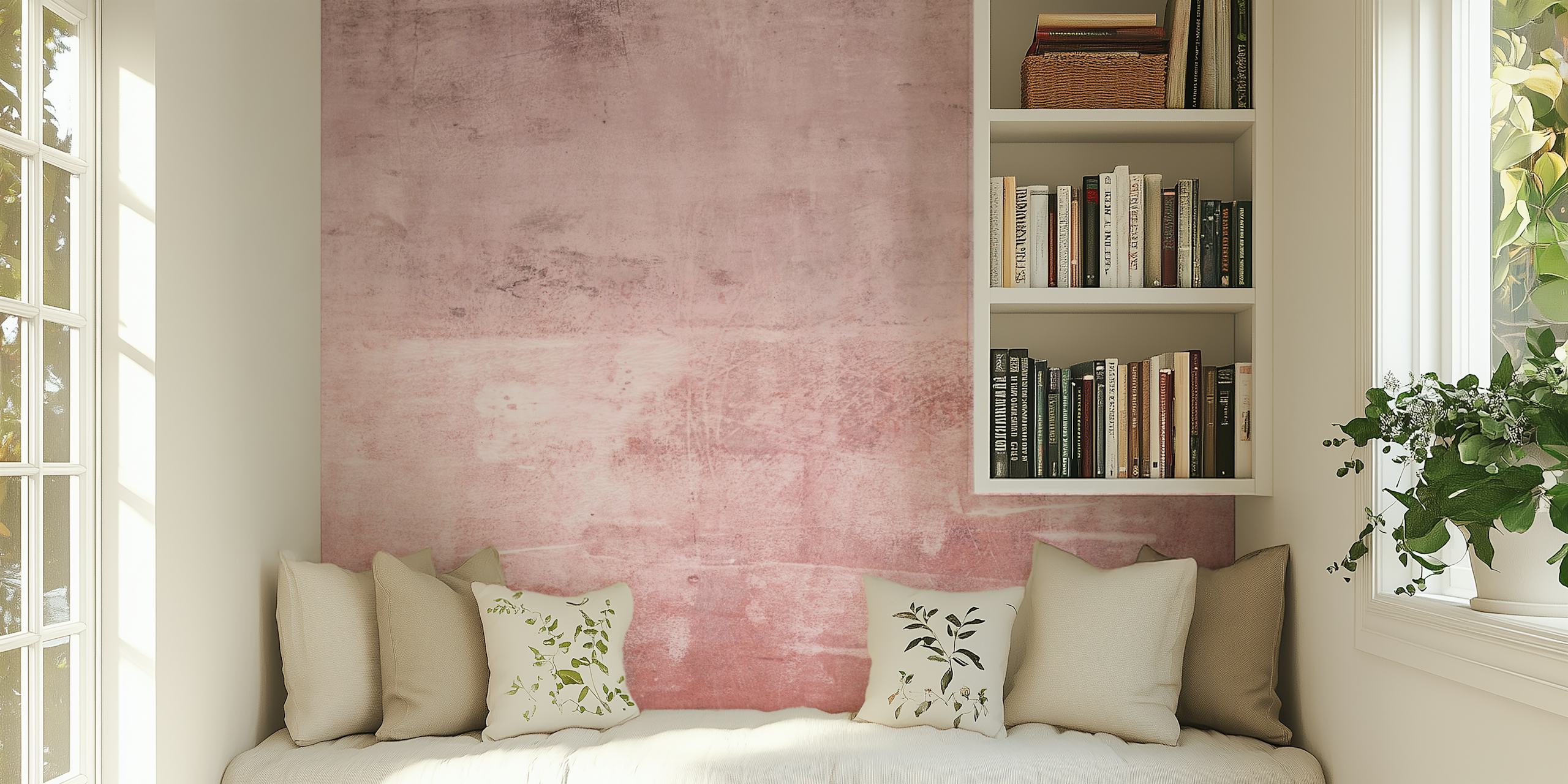 Tapeta Rosy pink texture vystavená v pokoji