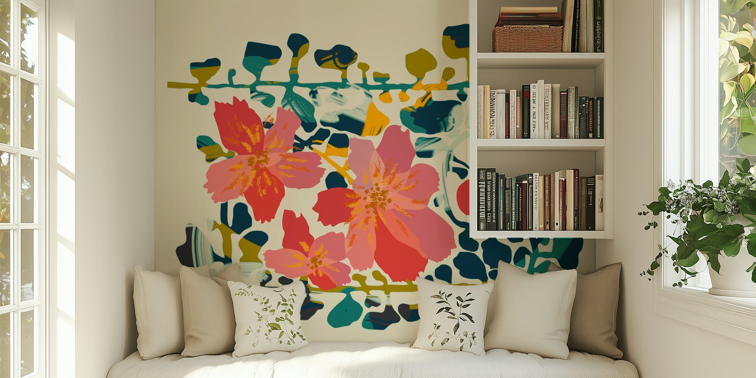 Papier peint Colorful orchid flower dans une chambre