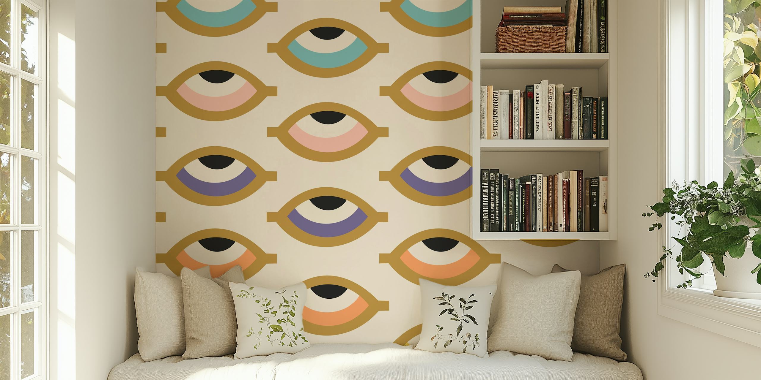 Tapeta Turkish Eye Pattern u sobi