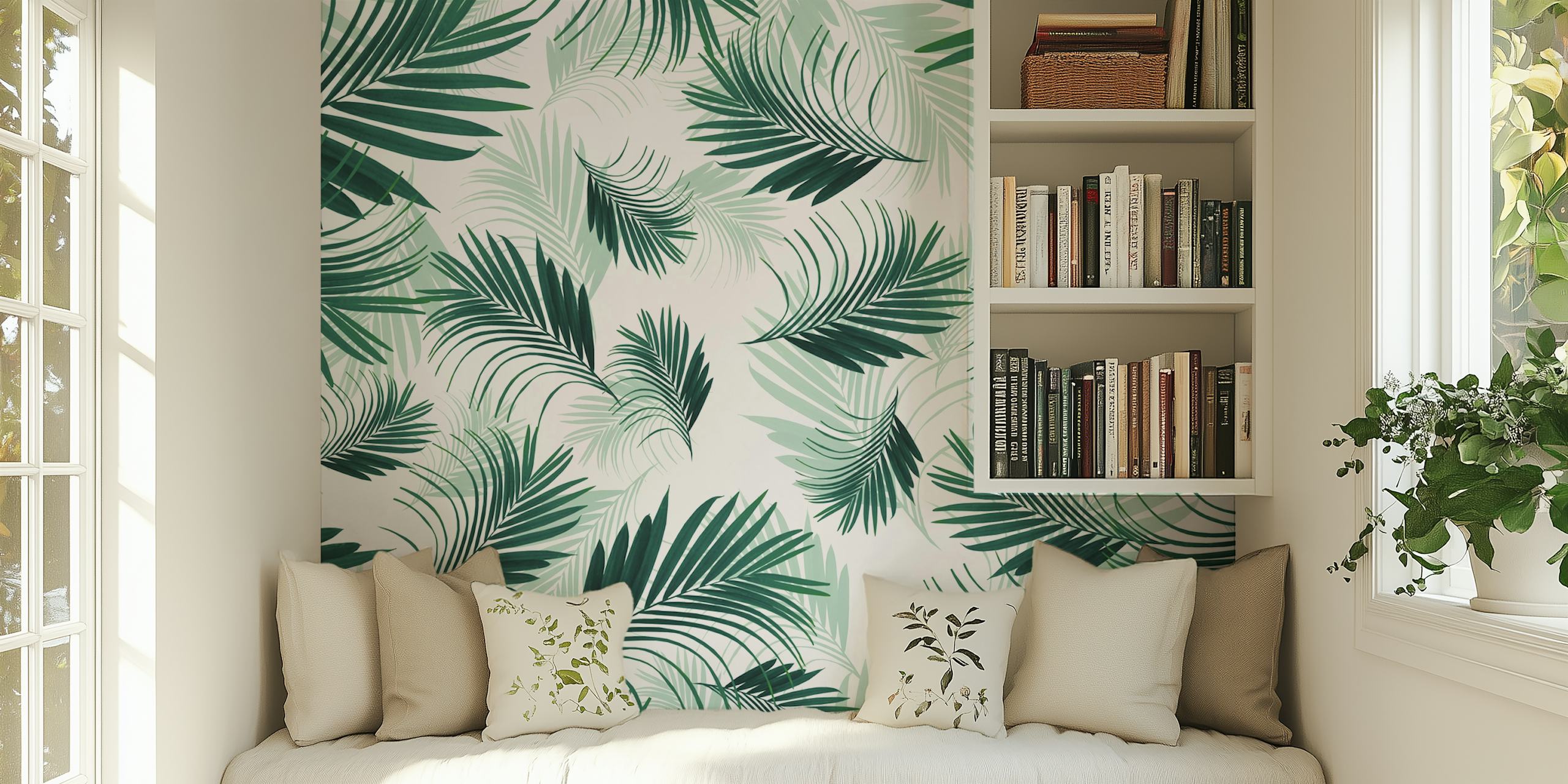 Eloisa Tropical Green Palms -tapetti luontovaikutteiseen sisustukseen