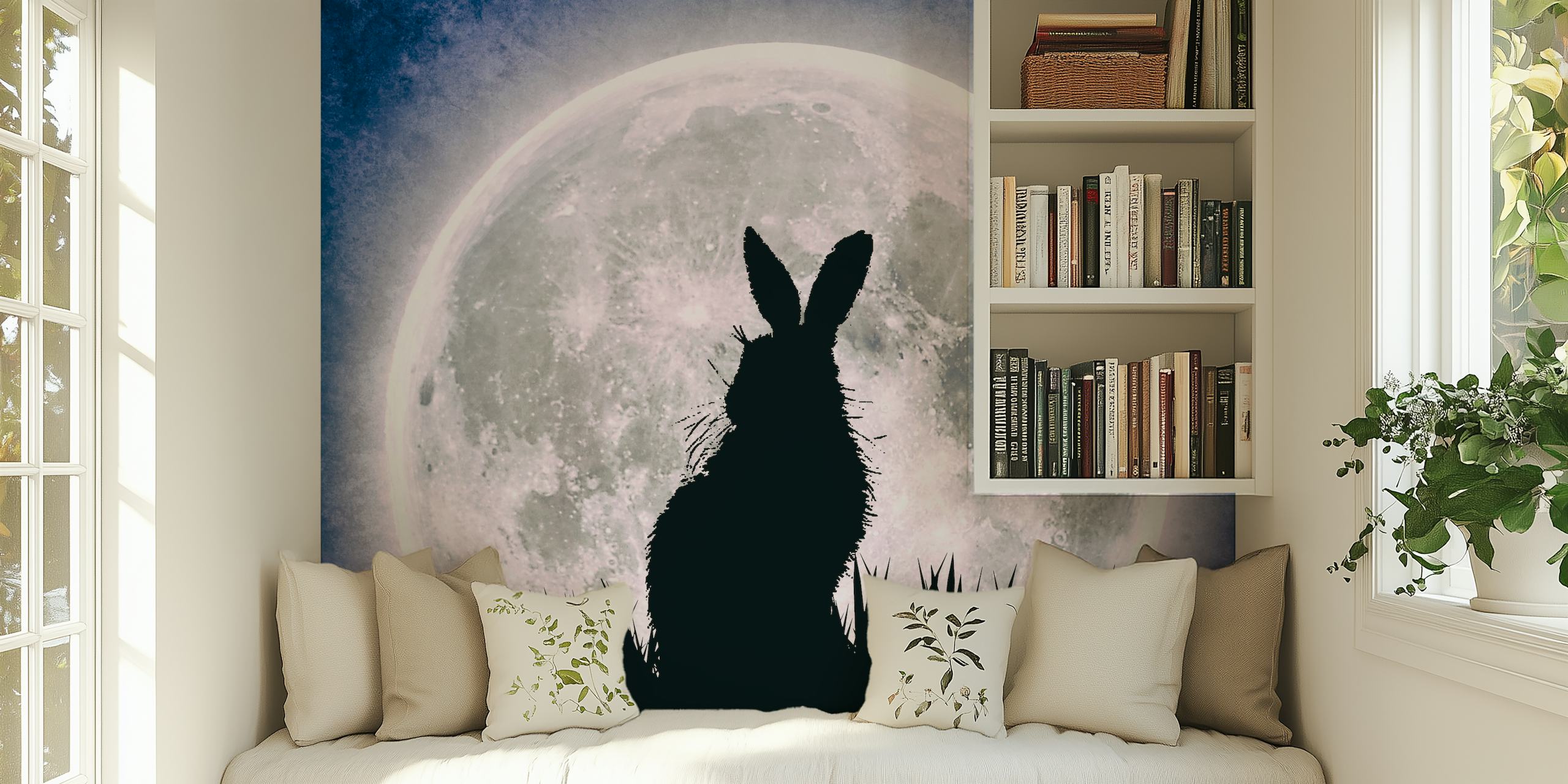 Hares moon wallpaper in a room