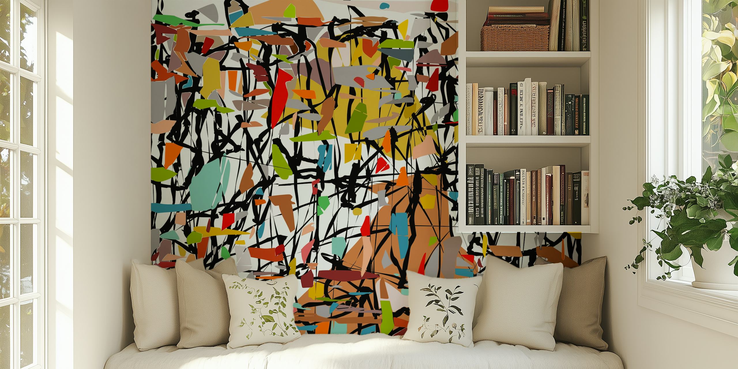 Papel de parede Pollock Wink 17 em um ambiente