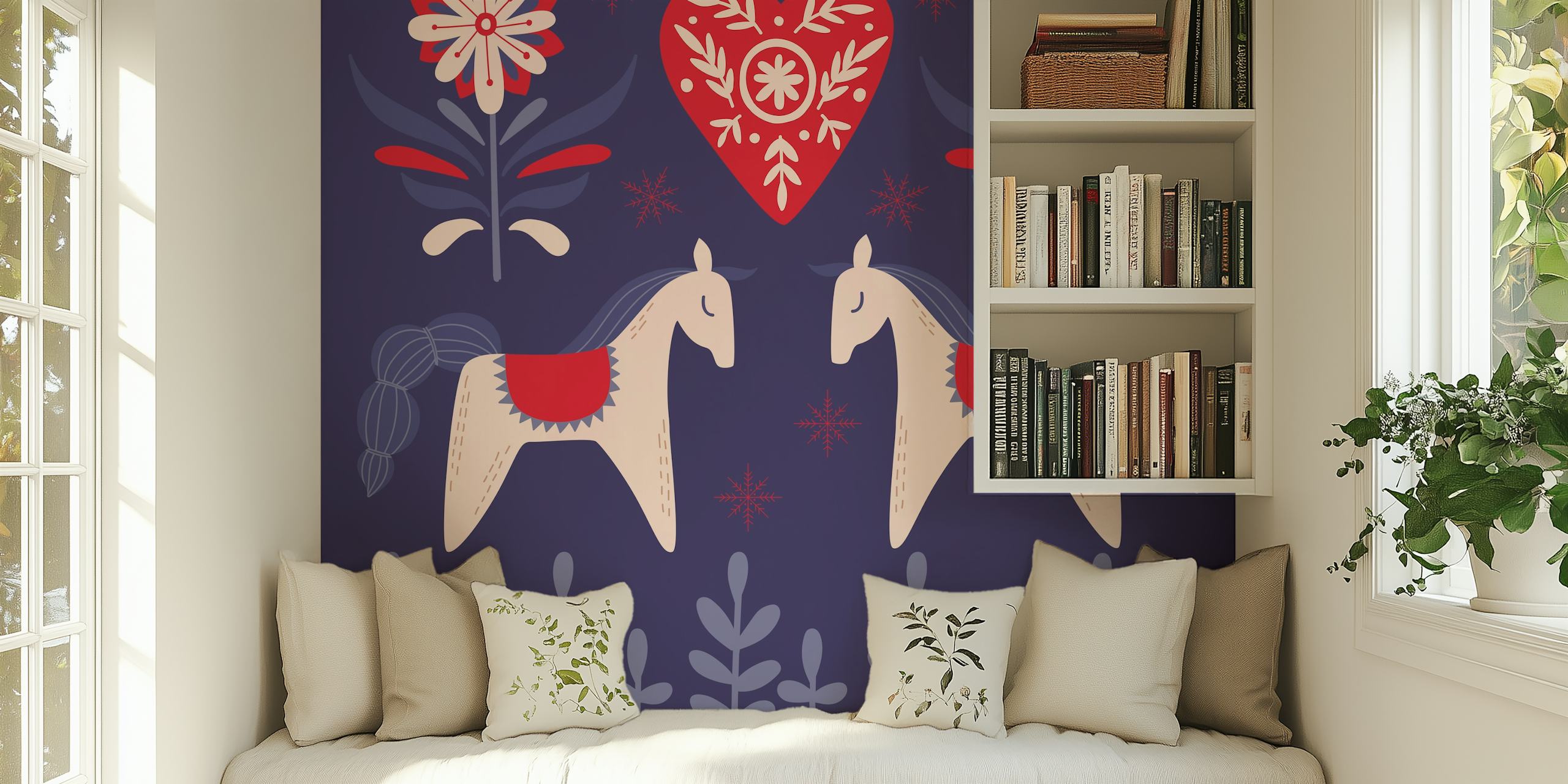 Design de papier peint Swedish Christmas II dans une pièce