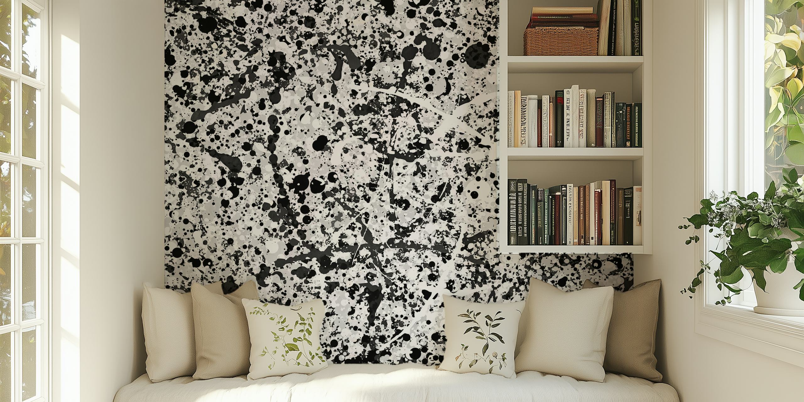 Pollock 8 da Helo wallpaper in a room