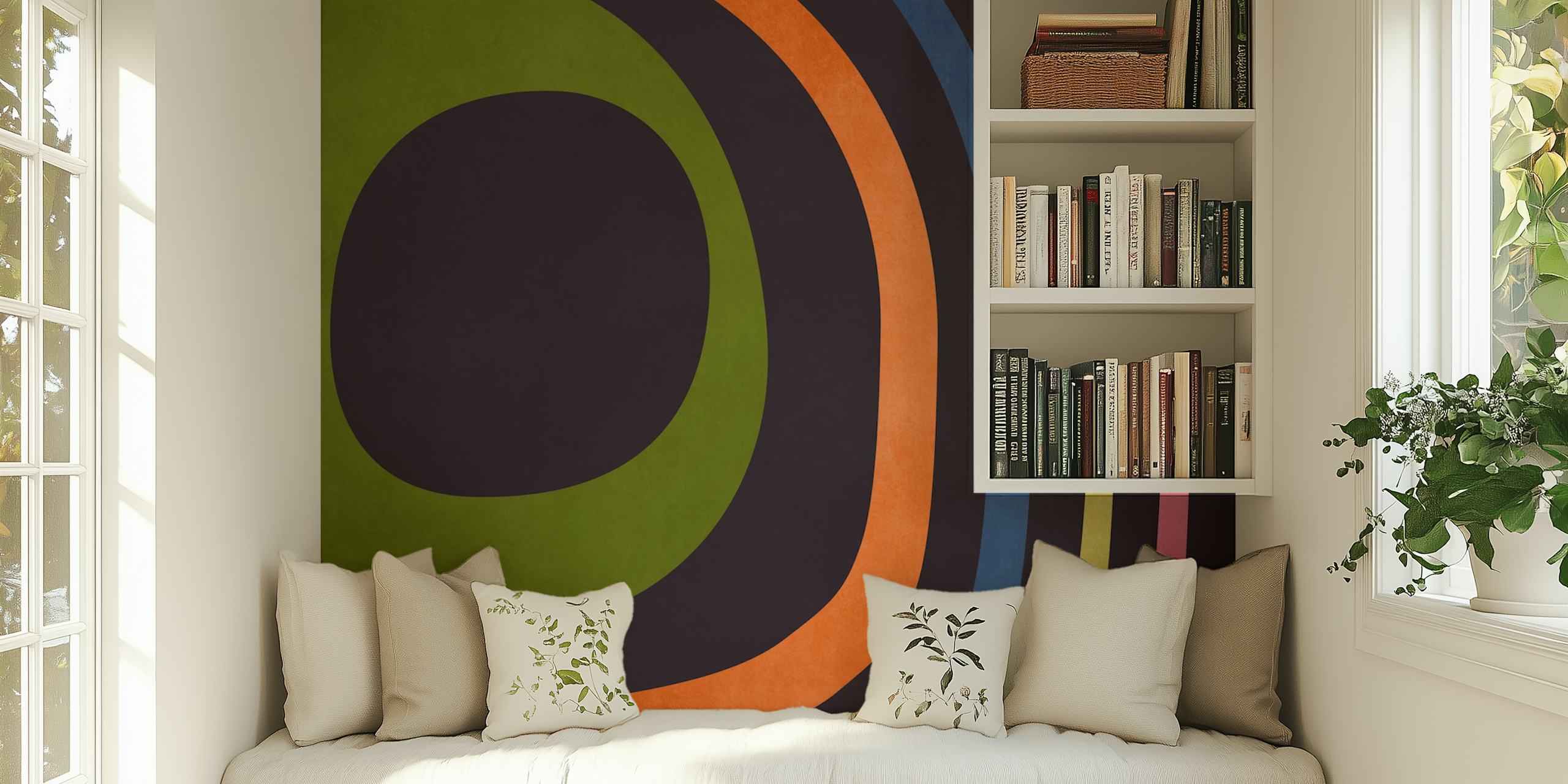 Colorful wallpaper design for interior decoration