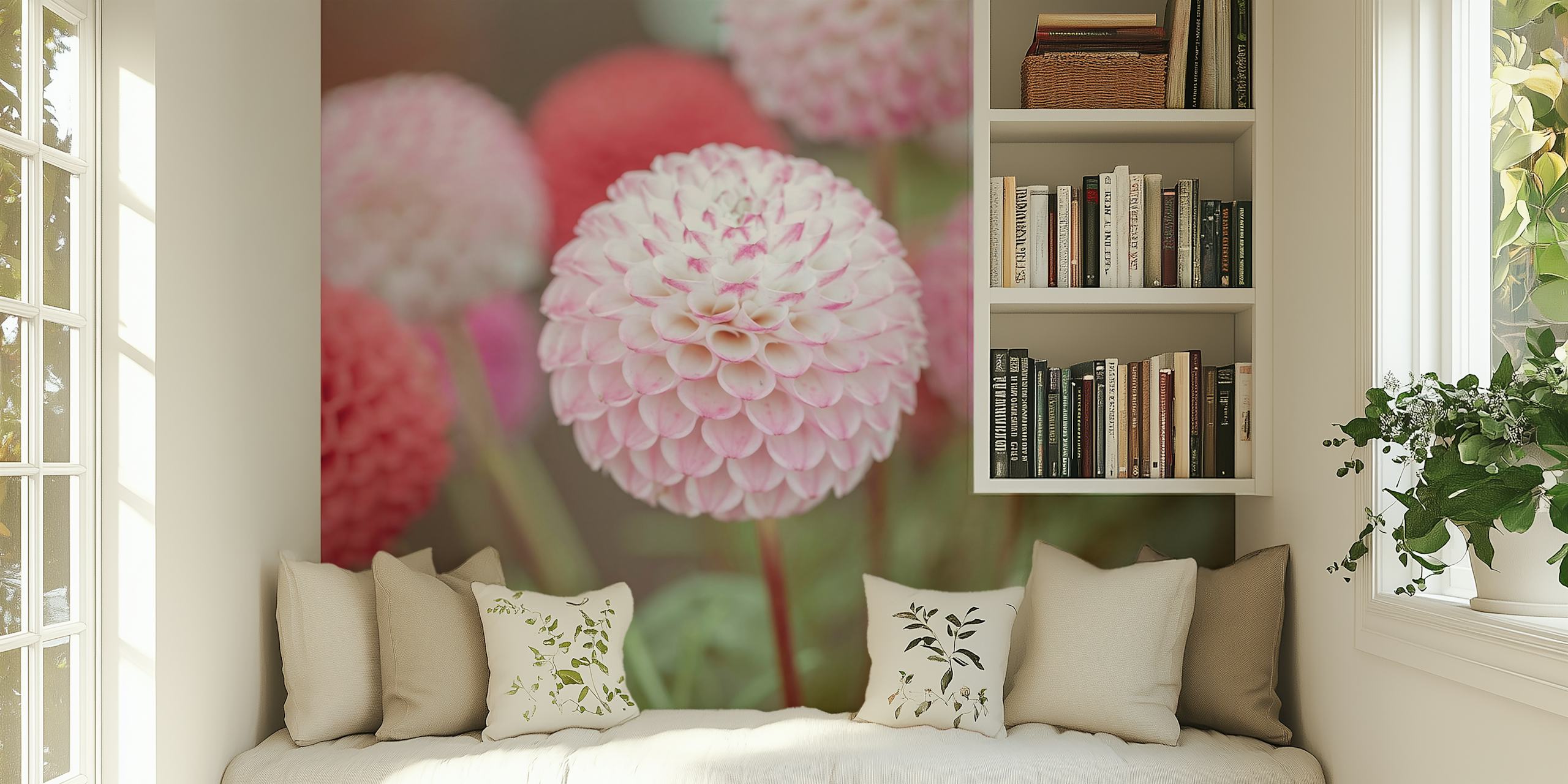 Nature's Vibrant Jewels wallpaper in a room