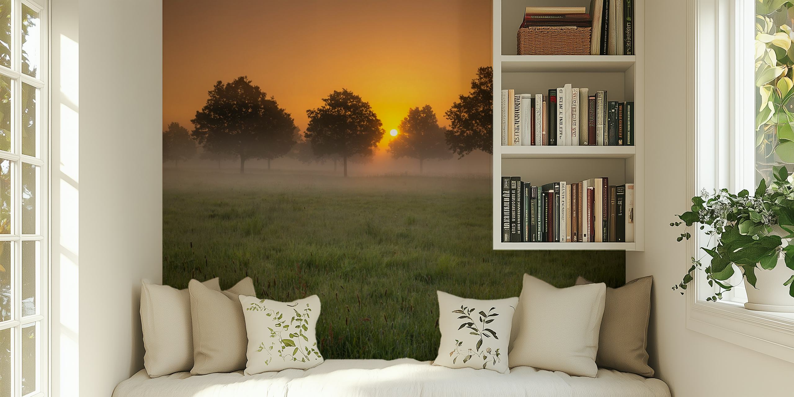 Mystical Dawn wallpaper in a room