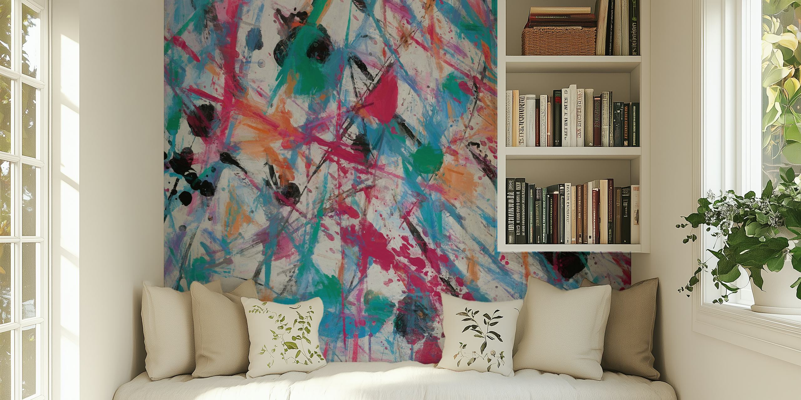 Pollock Wink 40 wallpaper in a bright room