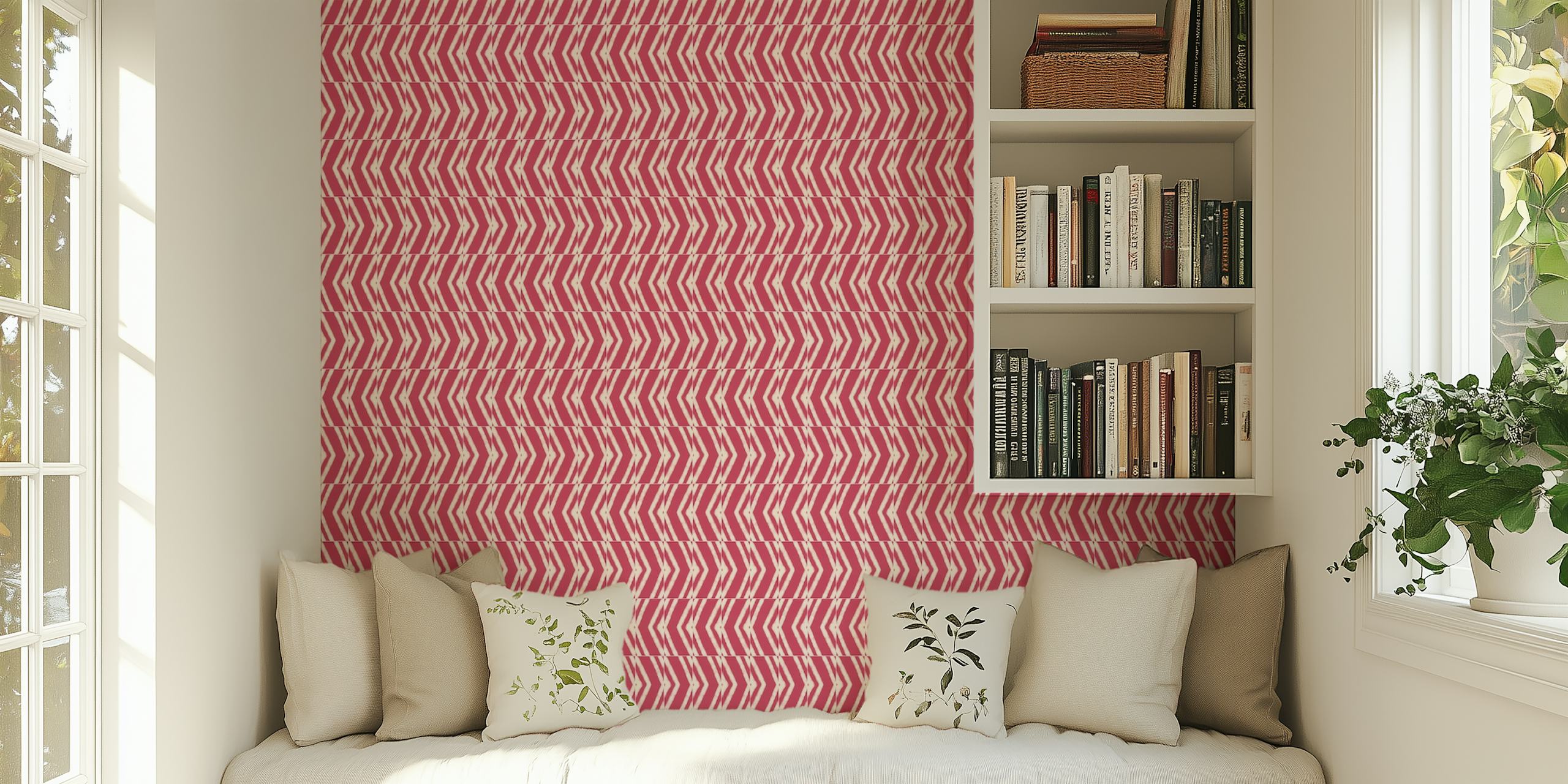 Rustic Rhubarb Arrows Tiles tapetti huoneessa