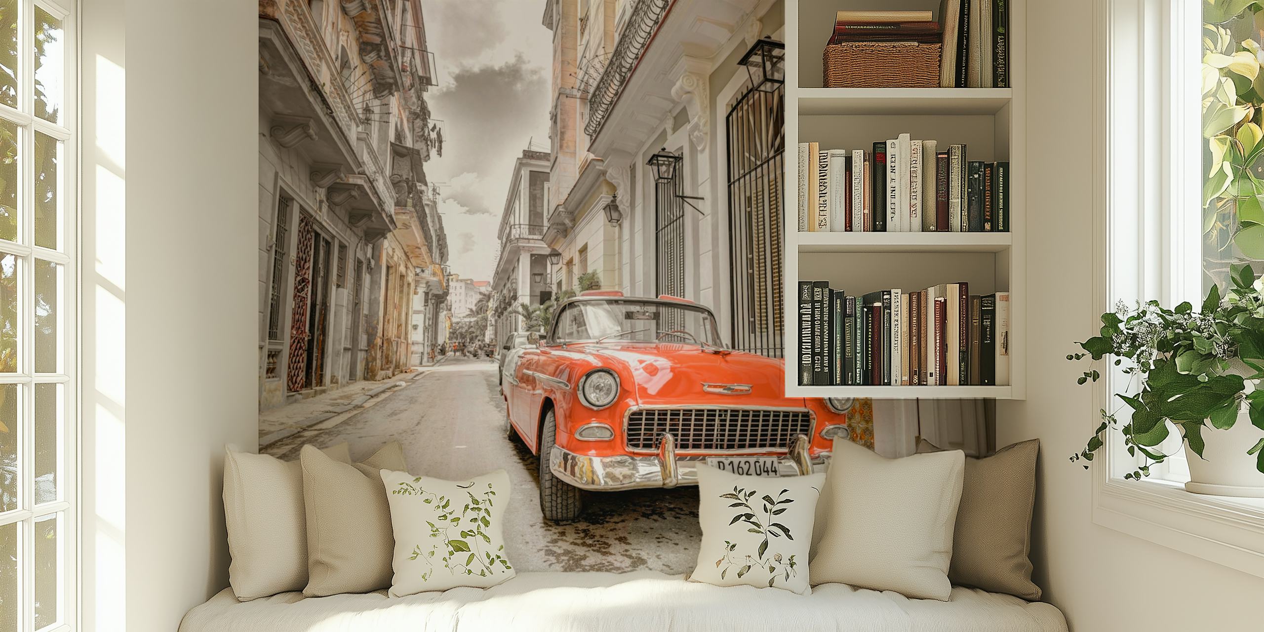 Papel pintado Classic Charm en una habitación elegante
