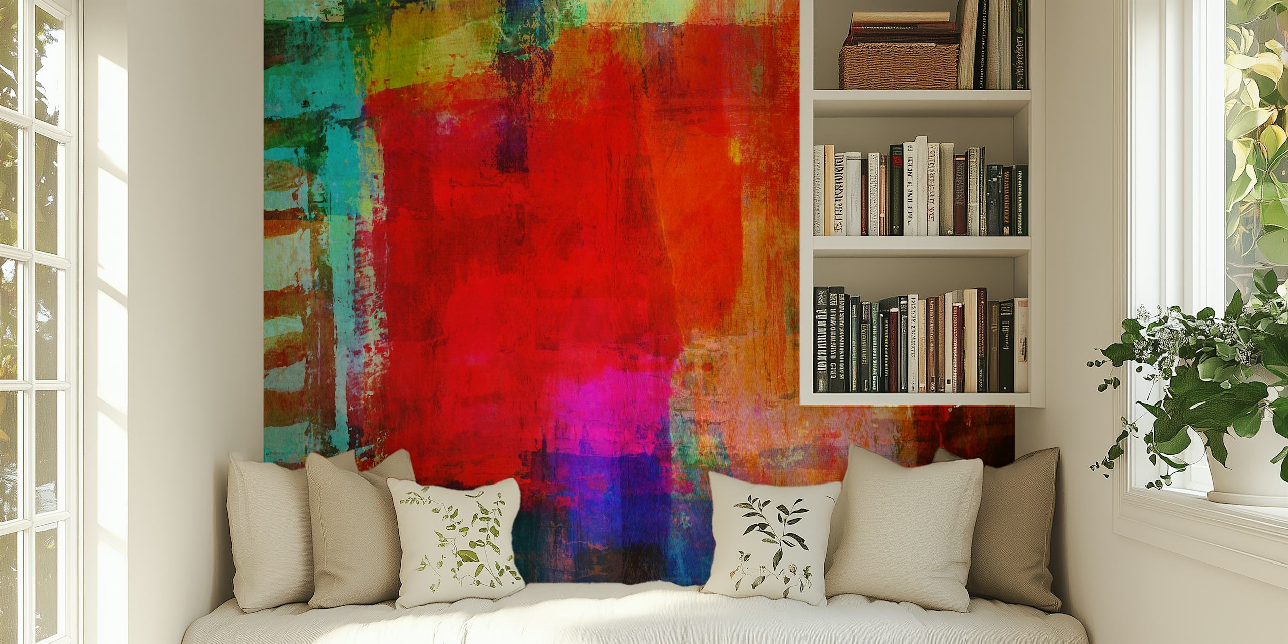 Rustic Geometric 14 wallpaper in a room setting
