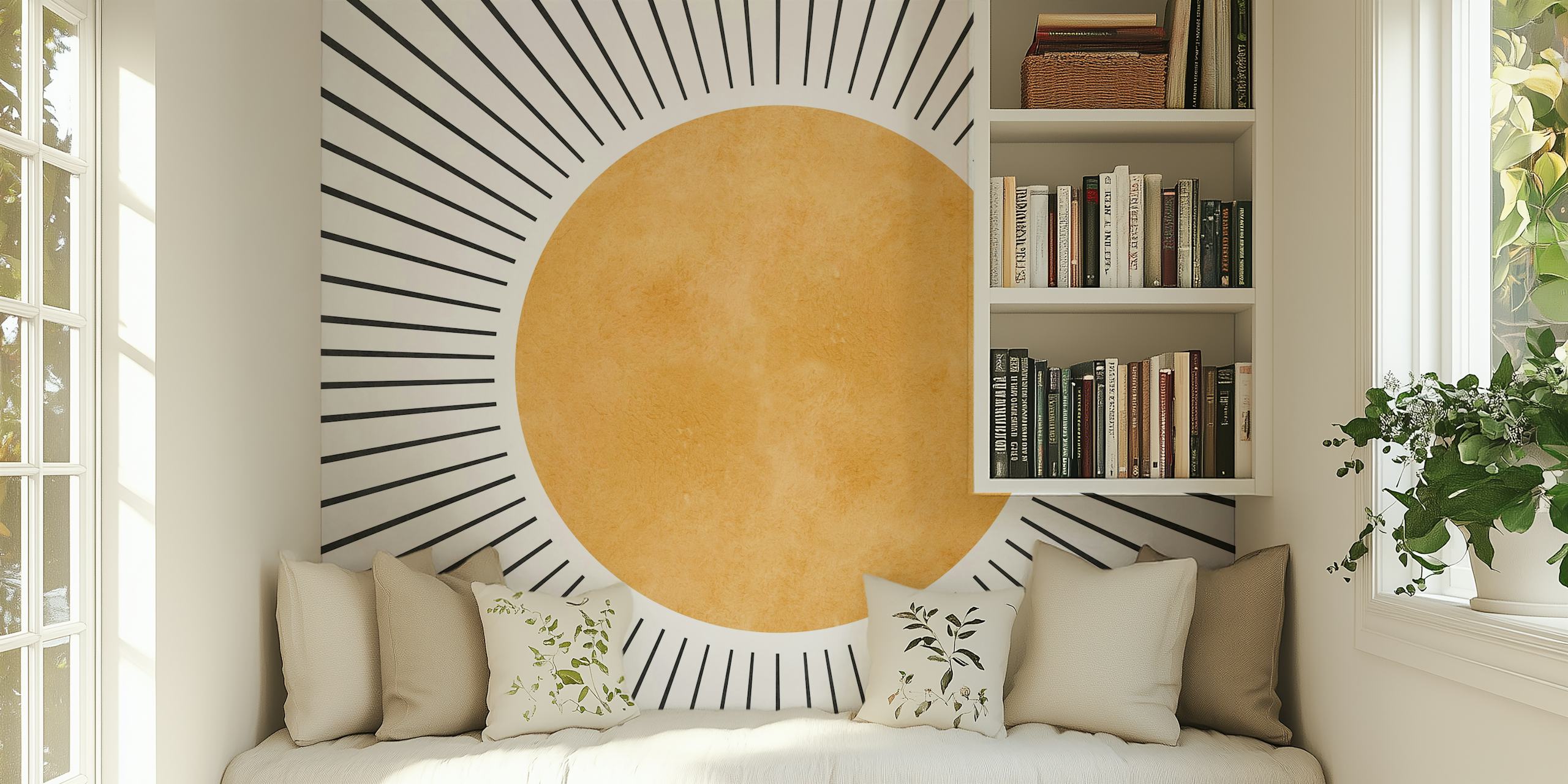 Papel tapiz Sunbeams 06 mostrado en una habitación