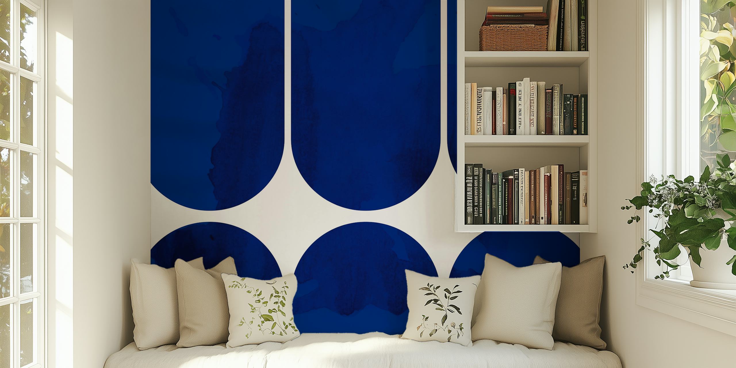 Tapeta Minimal Mid-Century Arches u sobi