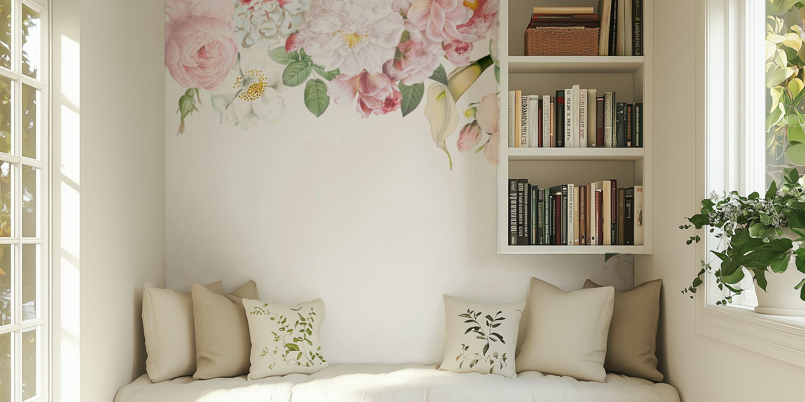 Antique Lush Opulent Roses pozadina u sobi