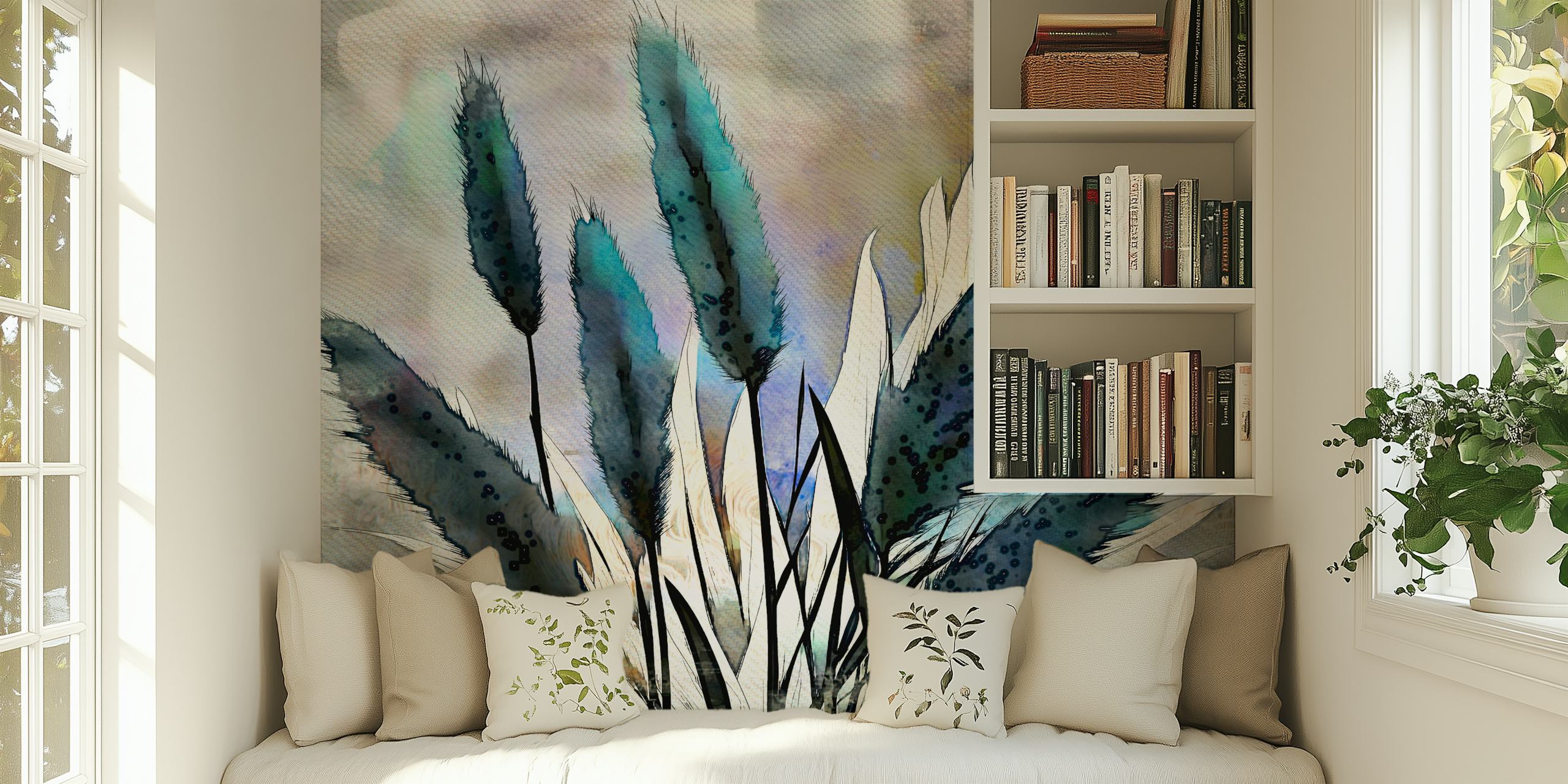 Tapeta Wild Pampas Grass v místnosti