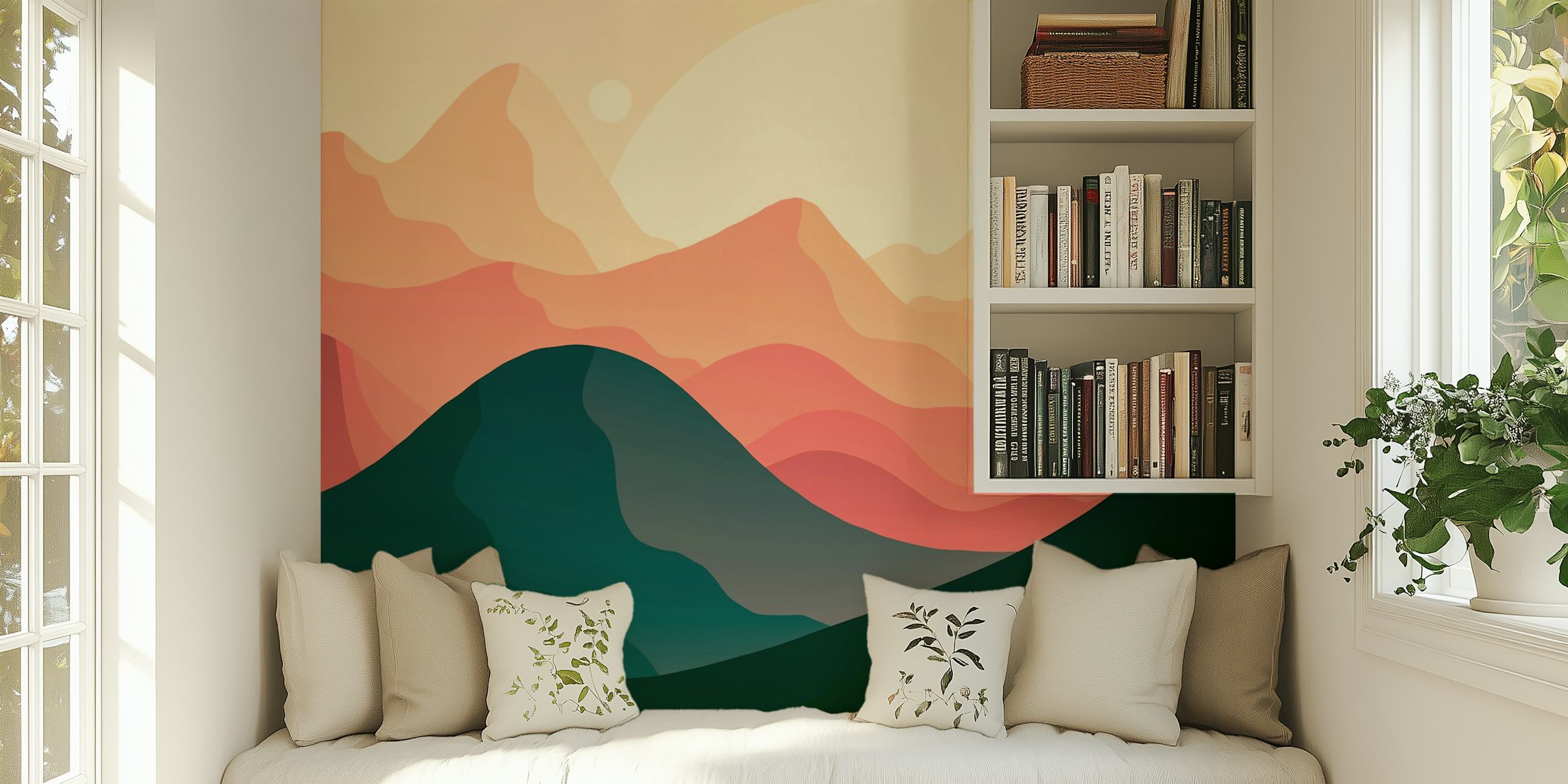Sand dune mountains tapet i et rom