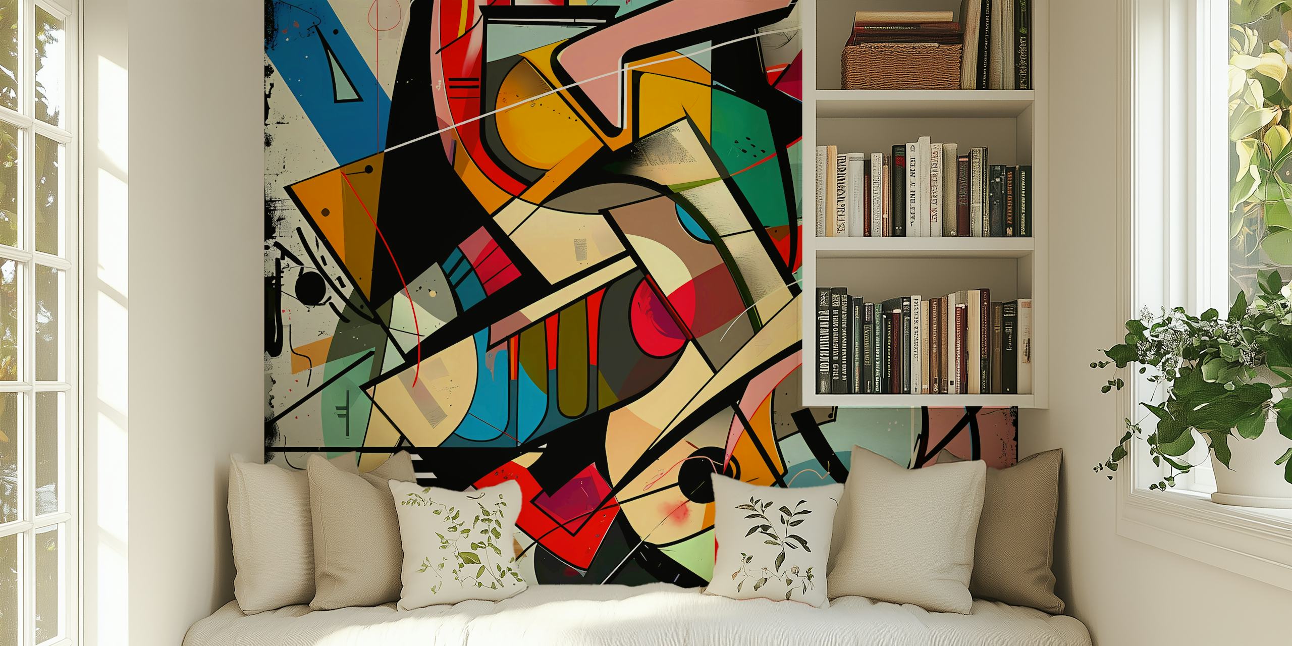 Urban Art 3 wallpaper in a modern interior