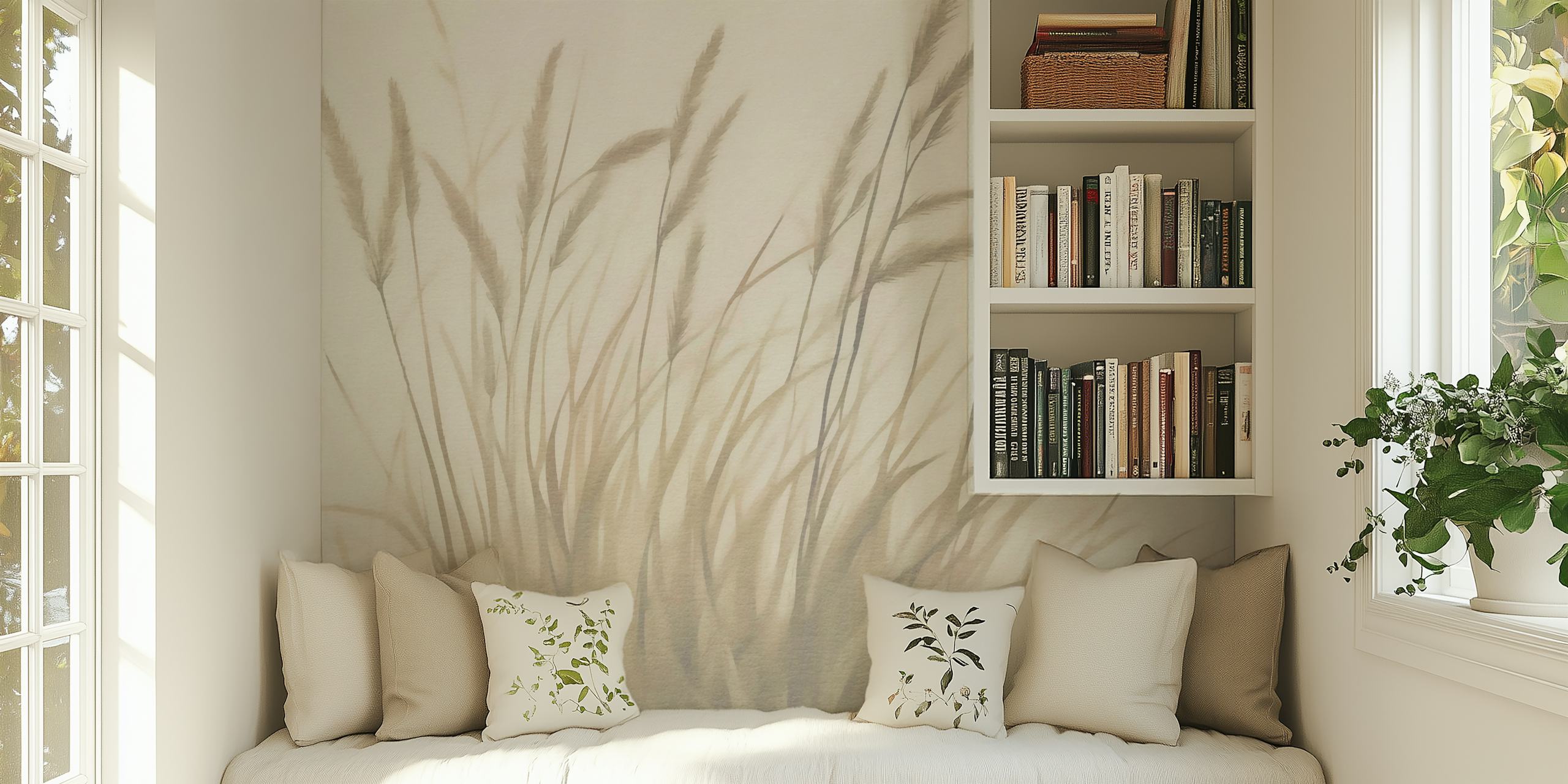 Natural Neutral Soft Grass design della carta da parati