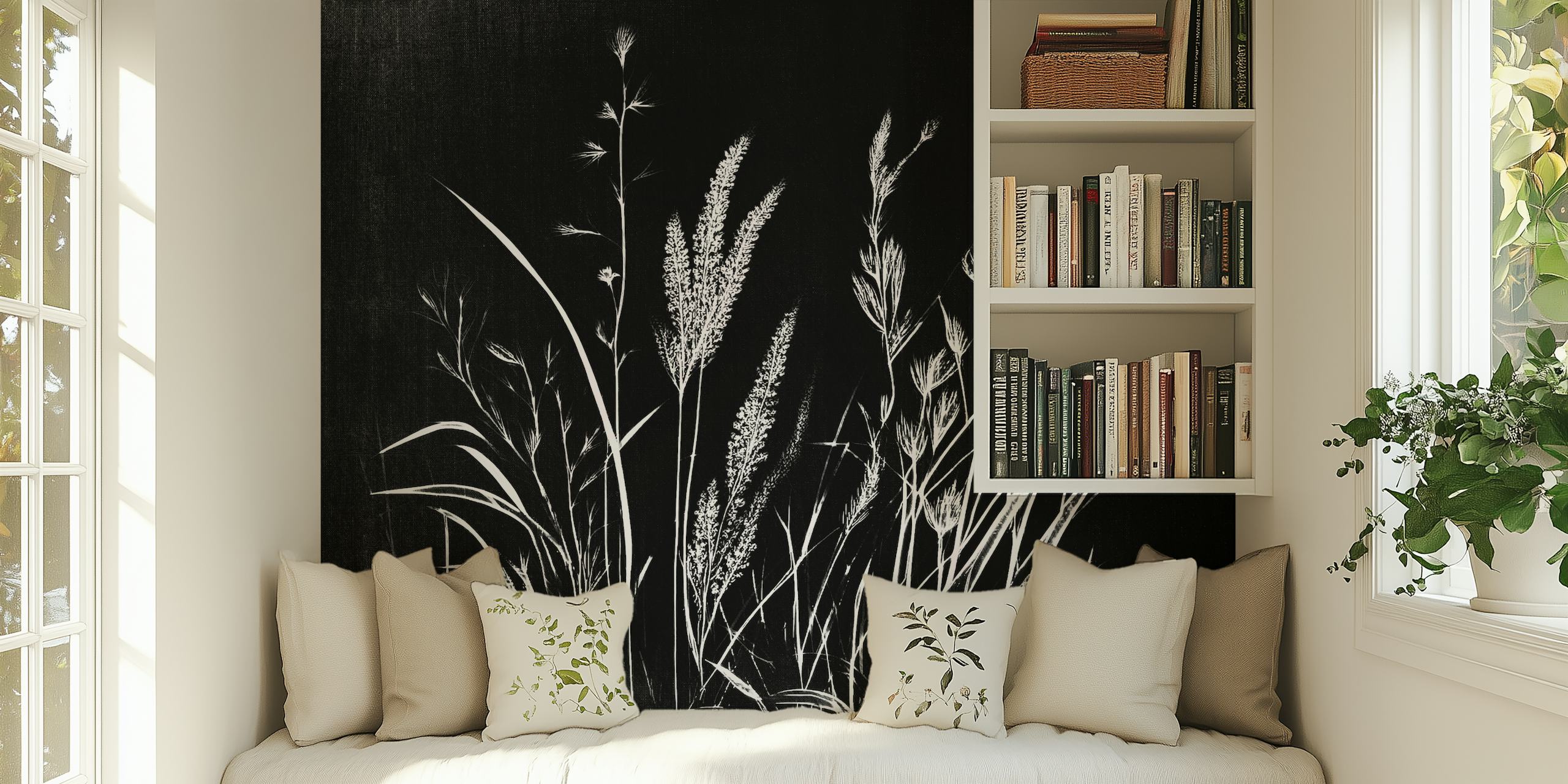 Tapeta Moody Garden prikazana u sobi