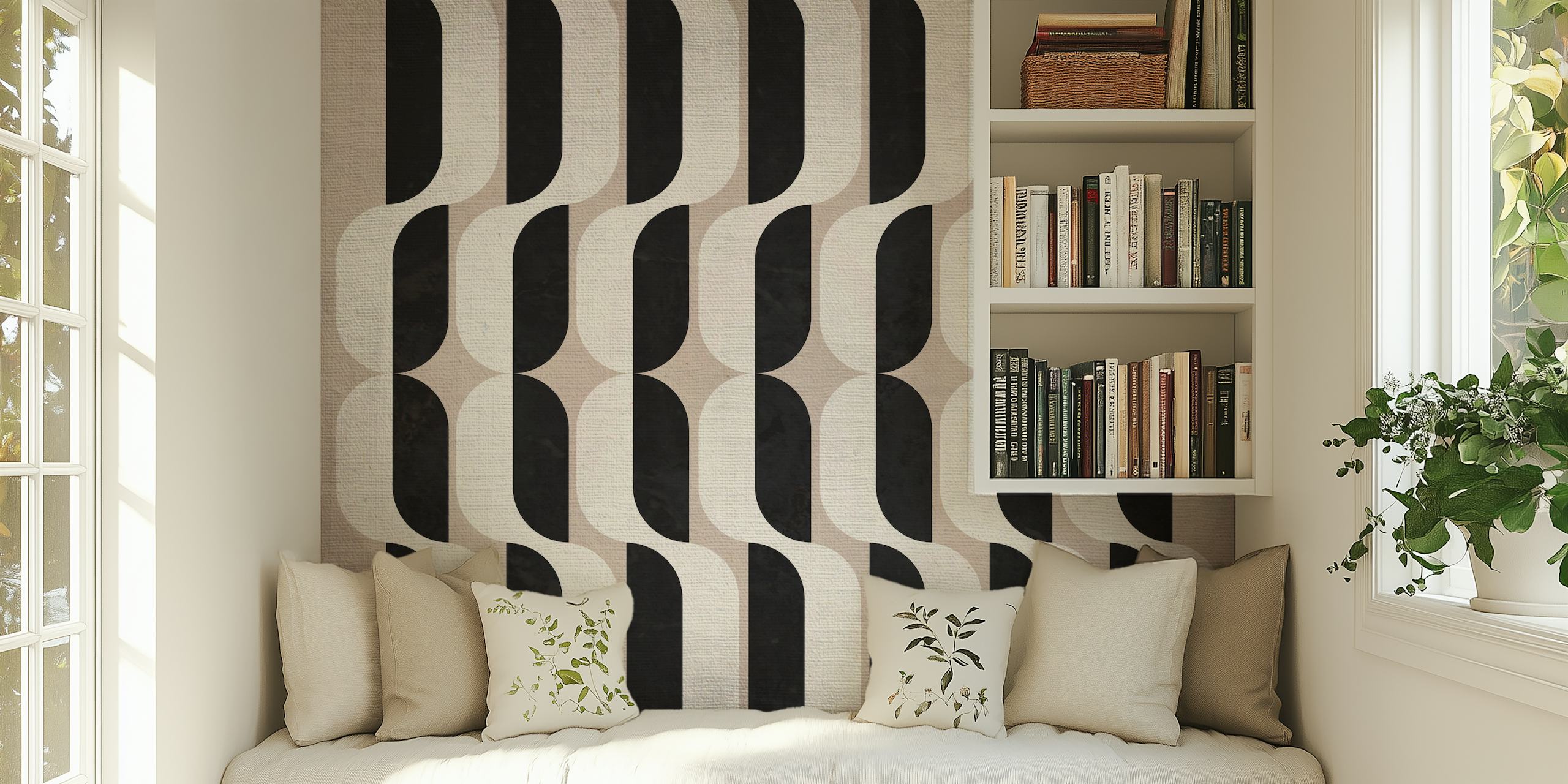 Modern Mid Century Bauhaus wallpaper design