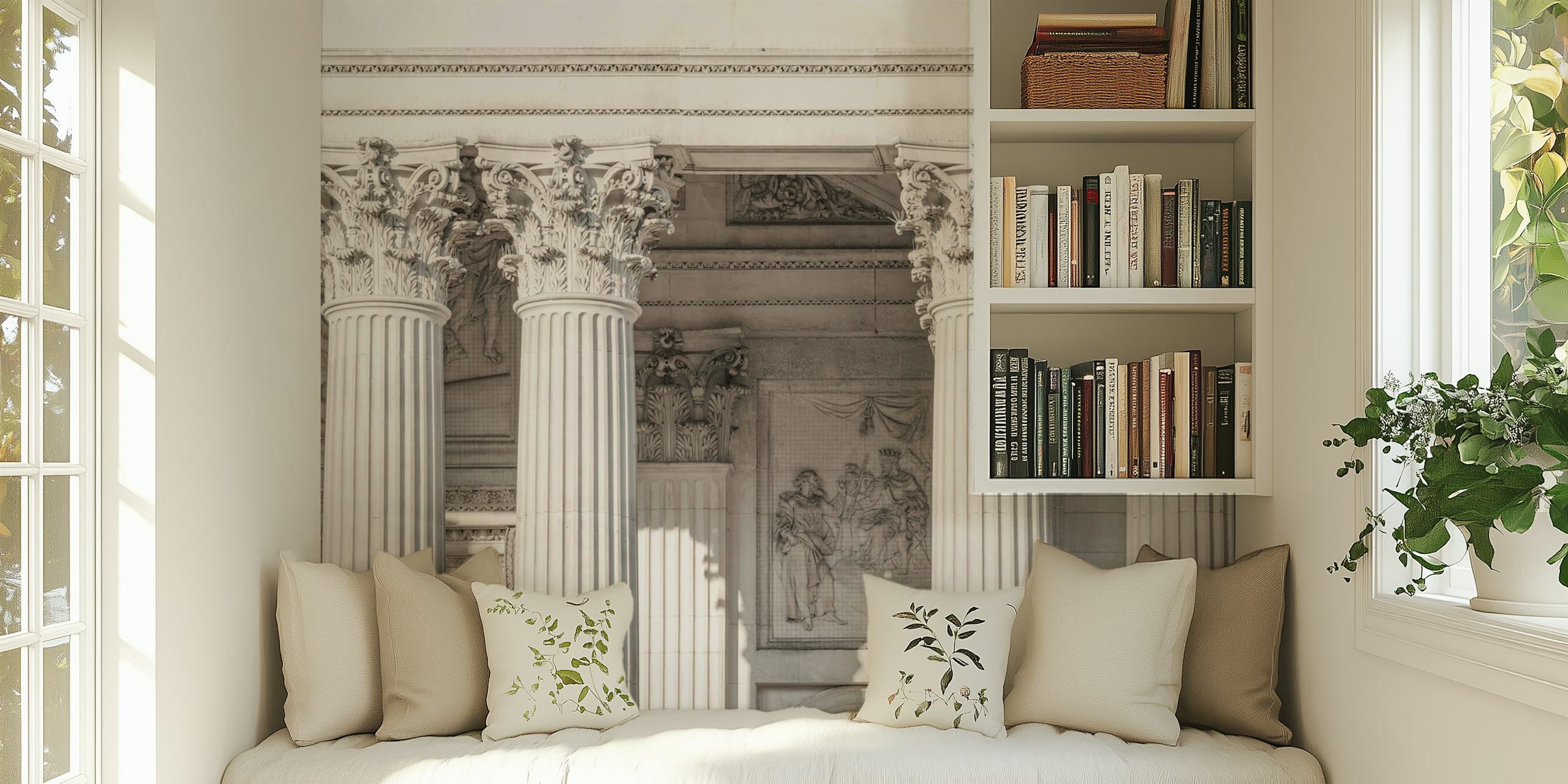 Architectural grandeur wallpaper in a room