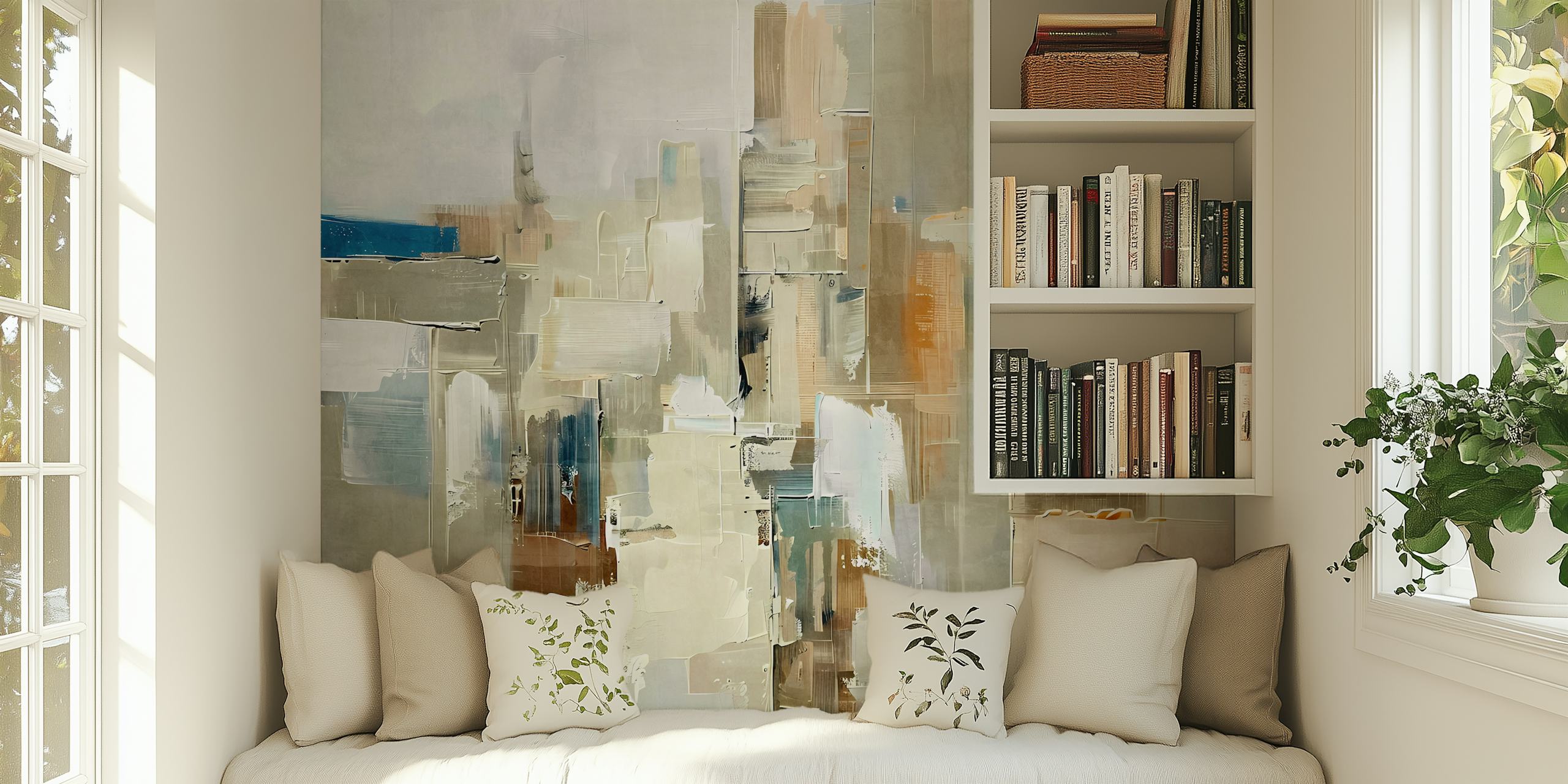 Cityscape 6 wallpaper displayed in a room