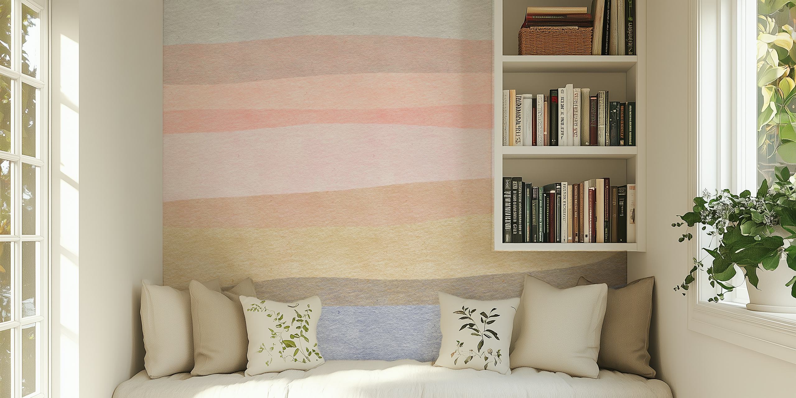 Sand Art behang in een kamersetting