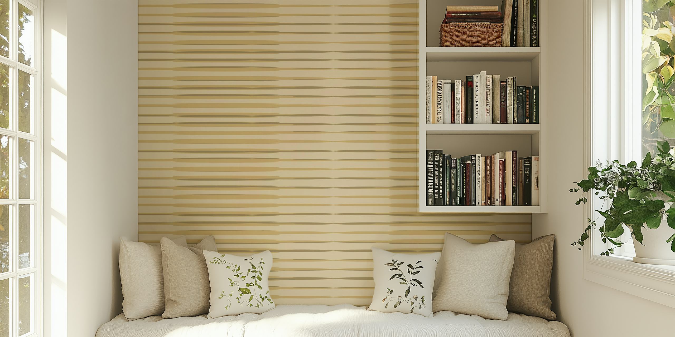 Papier peint Japandi Minimalist Neutral dans une pièce