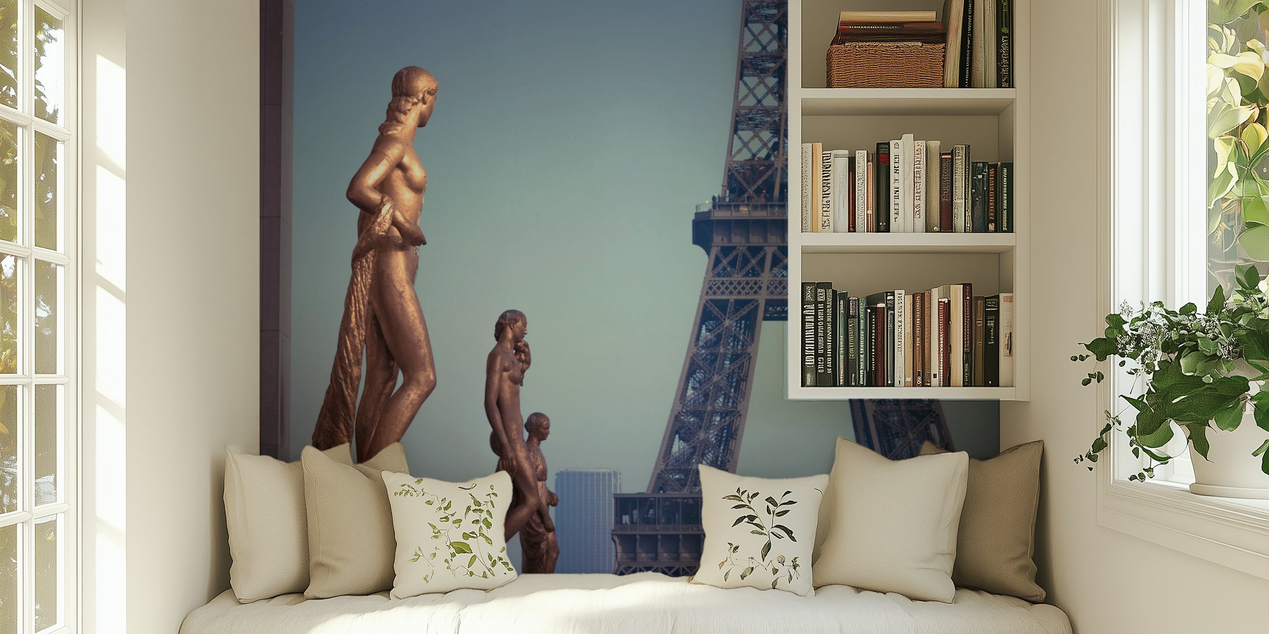 Palais de Chaillot con papel tapiz de Eiffel Tower