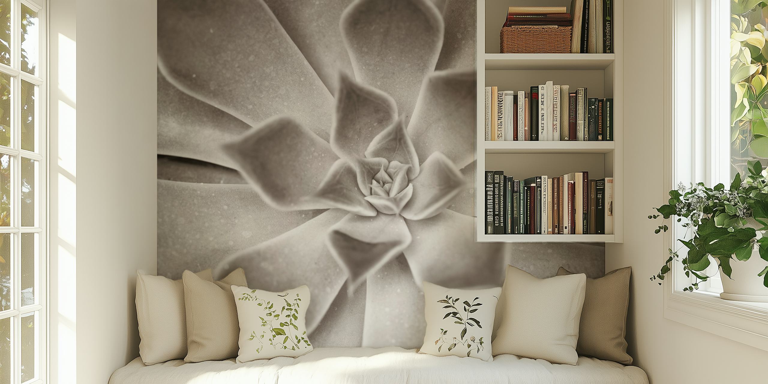 Diseño de papel tapiz Succulent Sensation en una habitación