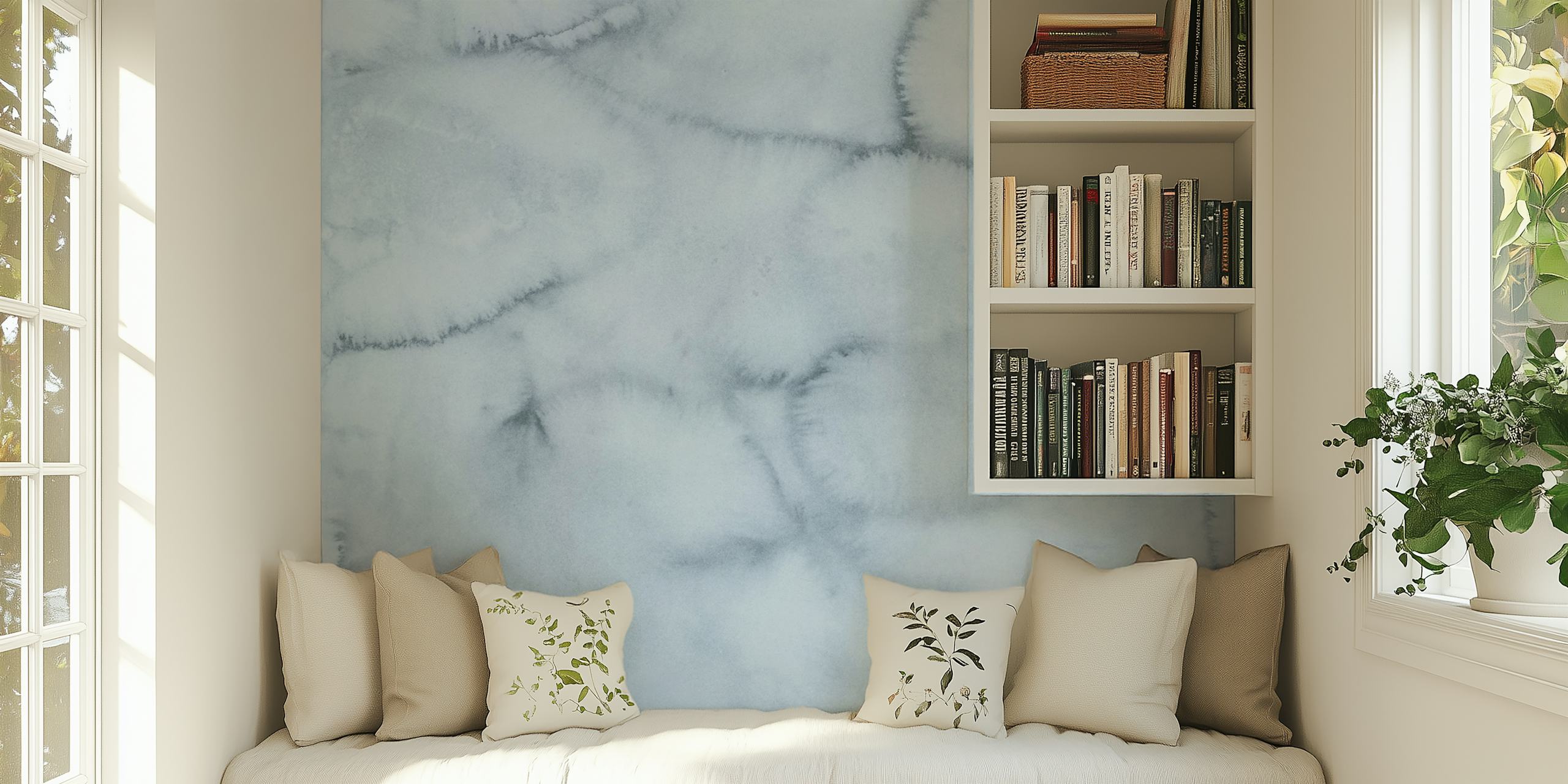 Carta da parati Bluish grey mostrata in una stanza