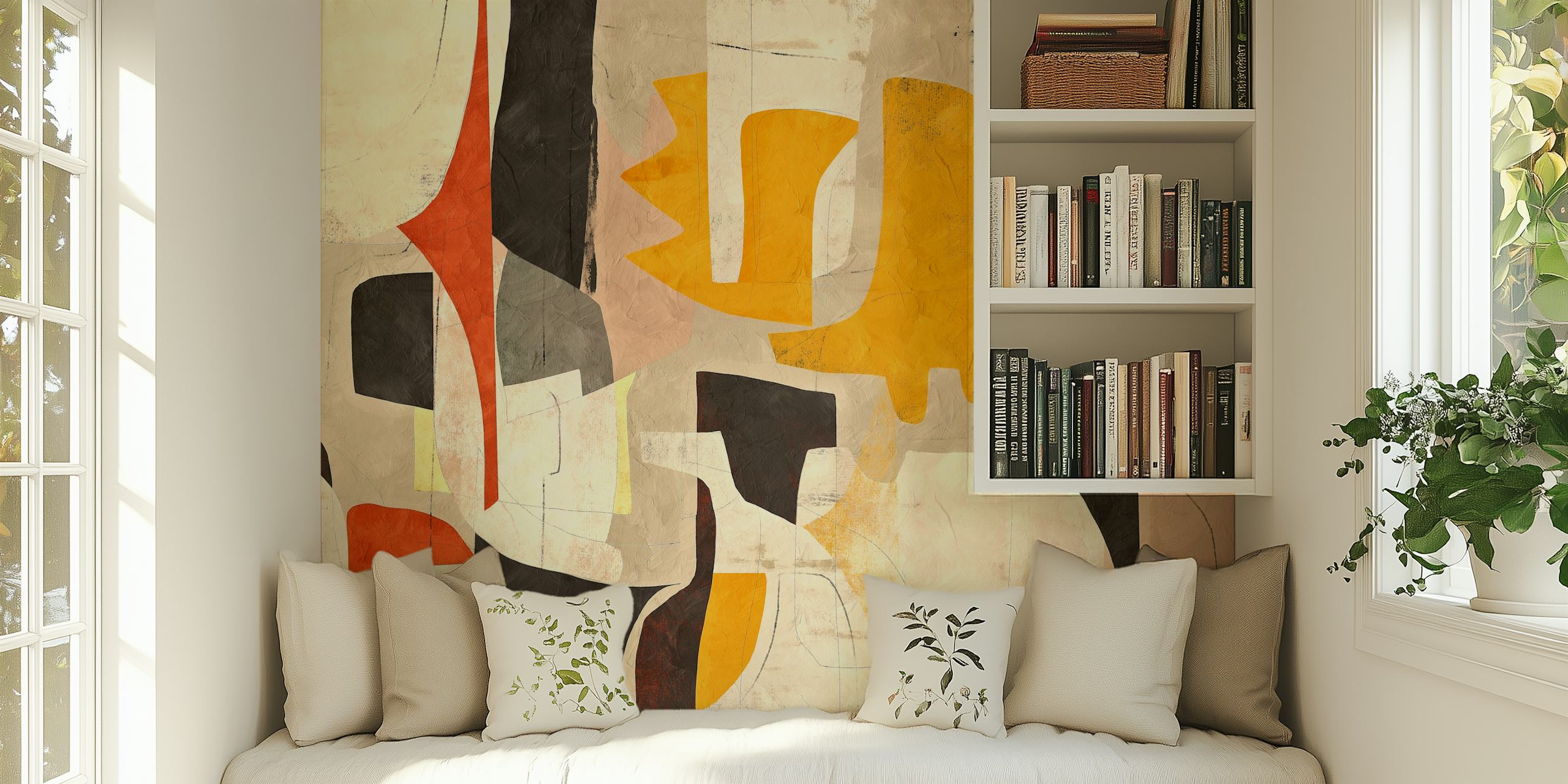 Vintage Abstract Charm wallpaper in a room
