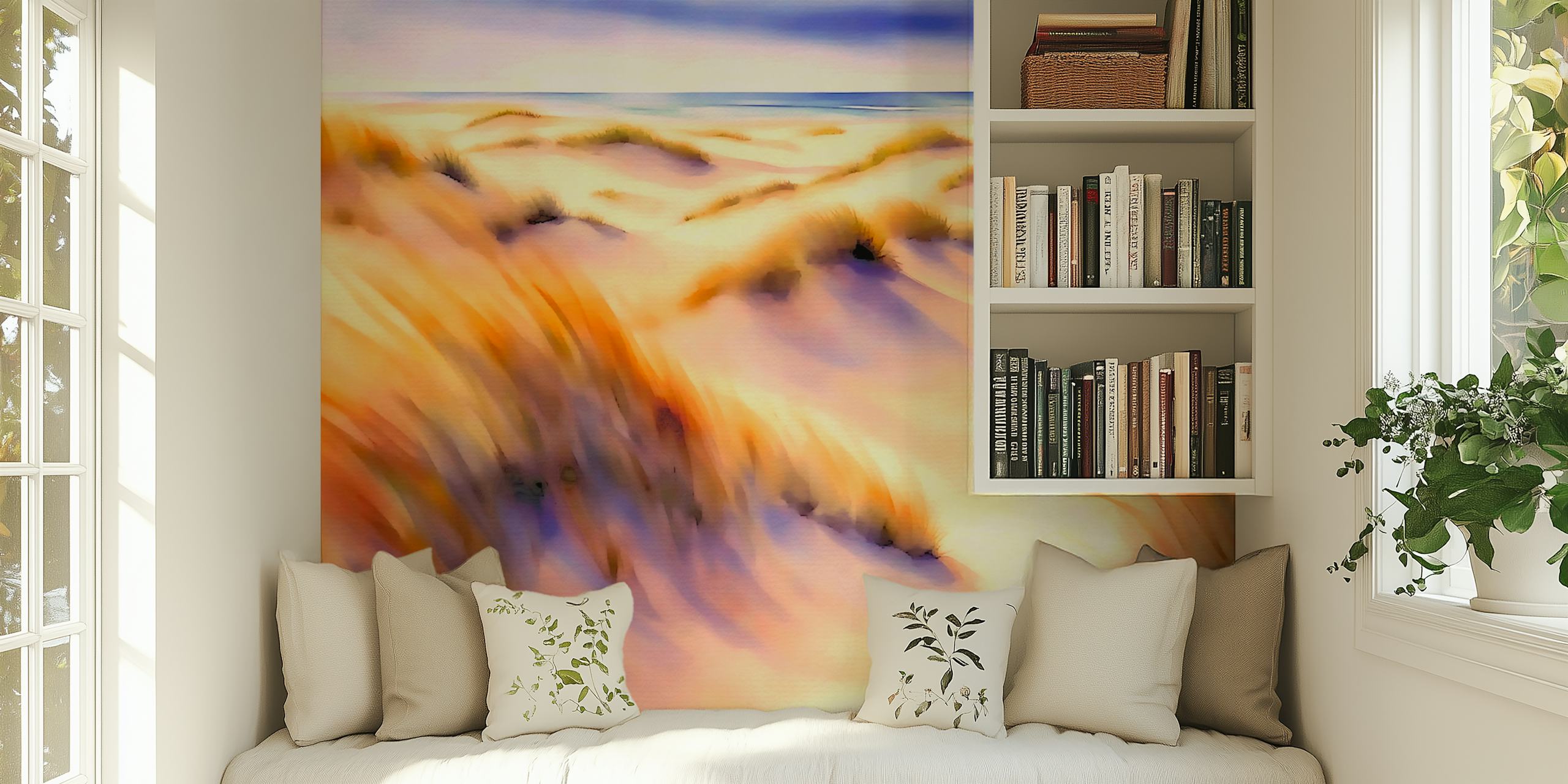 Papier peint Seaside Dunes at Dawn dans une pièce